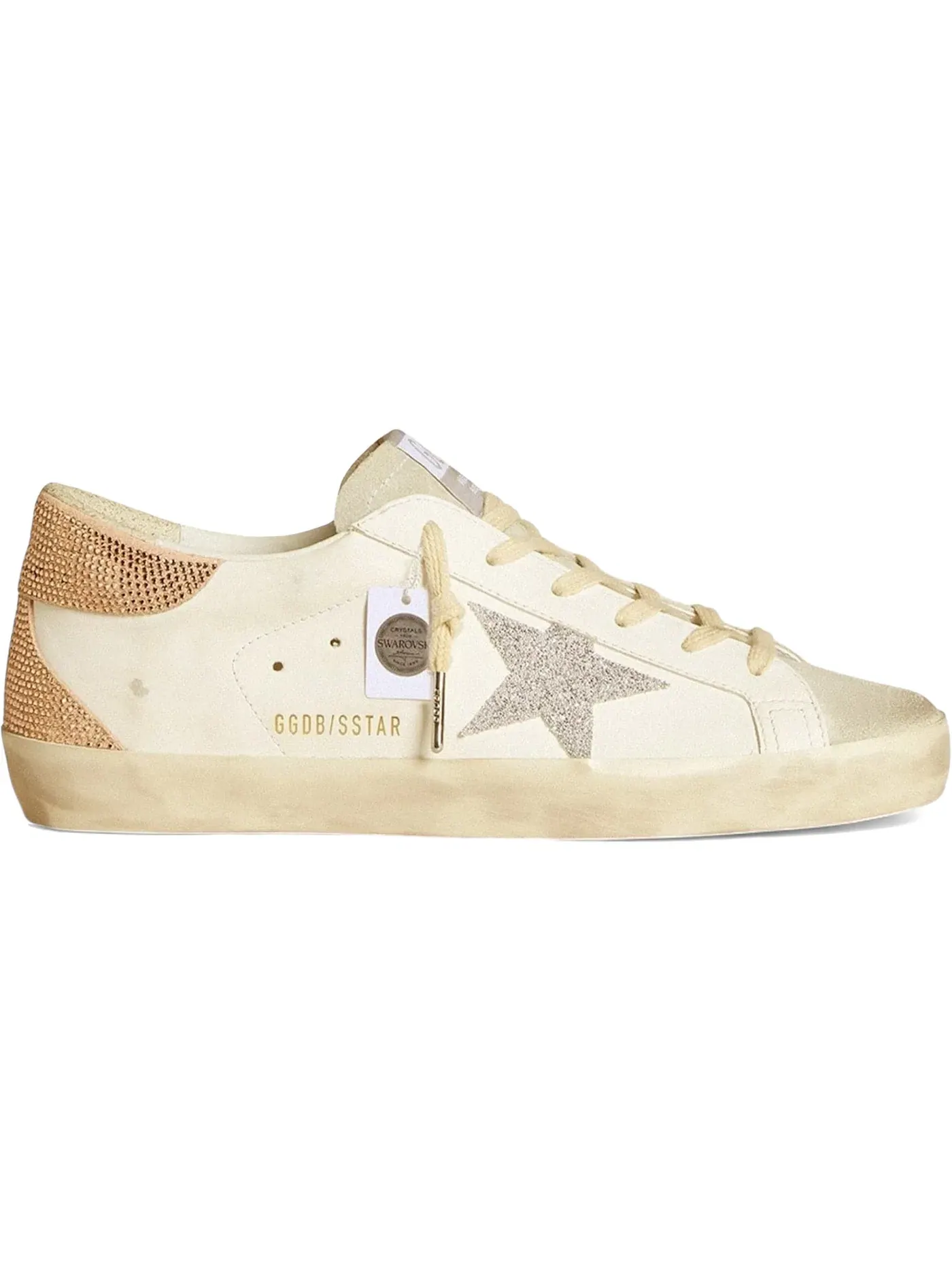 Женские кроссовки с принтом Golden Goose Super-Star — изображение 1 из 1, белый