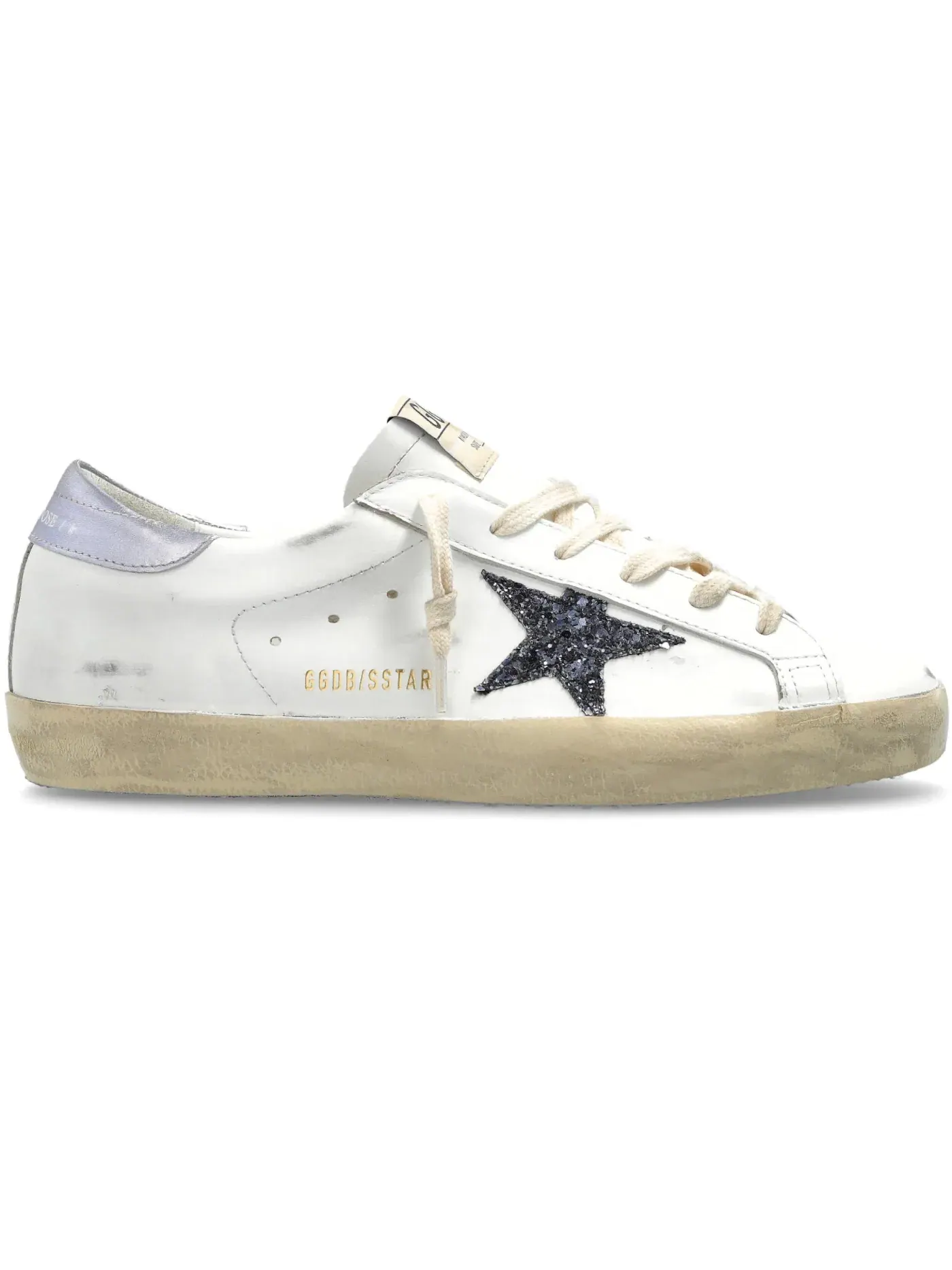 Женские кроссовки с декором Golden Goose Super-Star — изображение 1 из 1, белый/черный