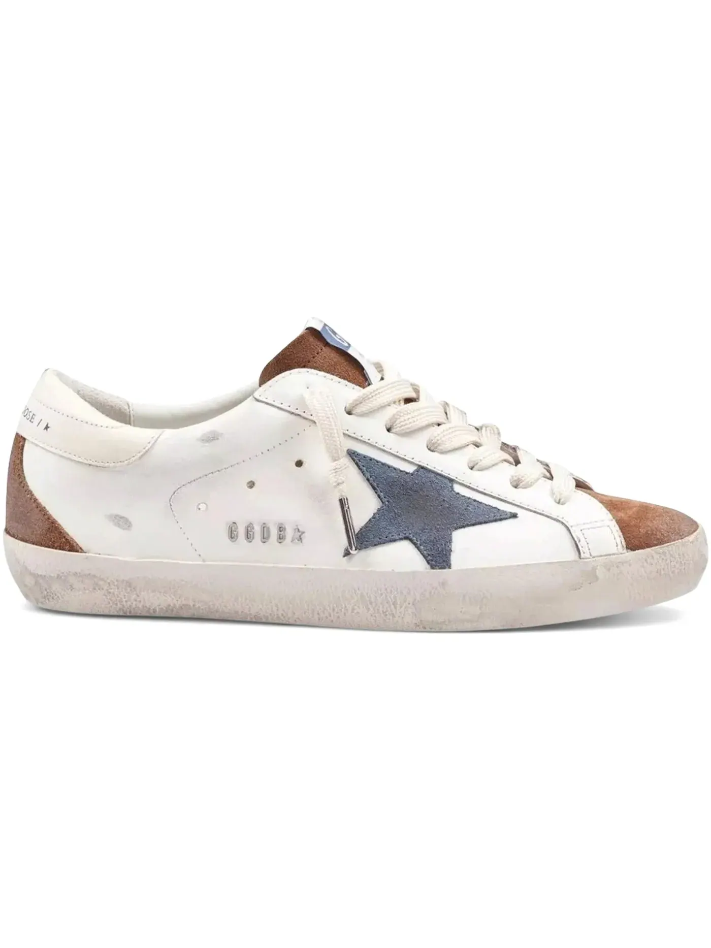 Мужские кеды Golden Goose Super-Star — изображение 1 из 1, белый/коричневый/синий