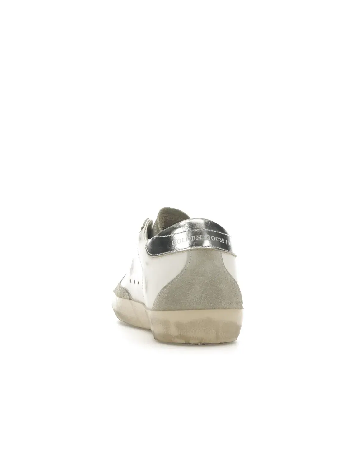 Женские кроссовки с декором Golden Goose Super-Star — изображение 4 из 4, белый розовый