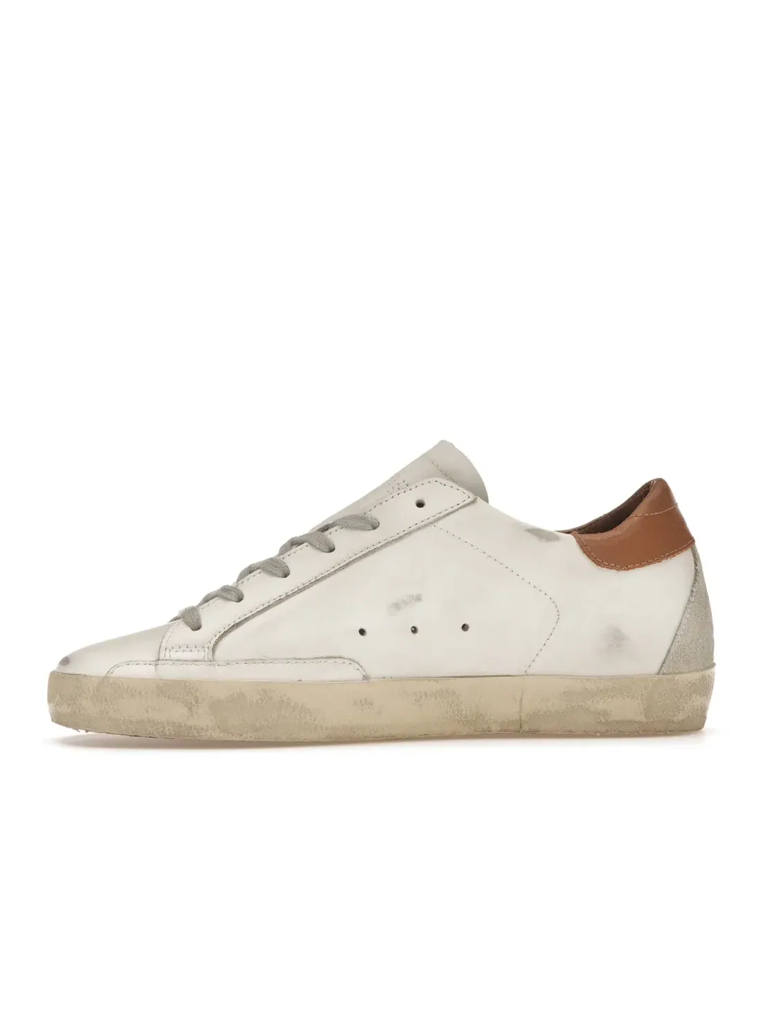 Женские кроссовки с искусственным старением Golden Goose Super-Star — изображение 3 из 4, белый/бежевый