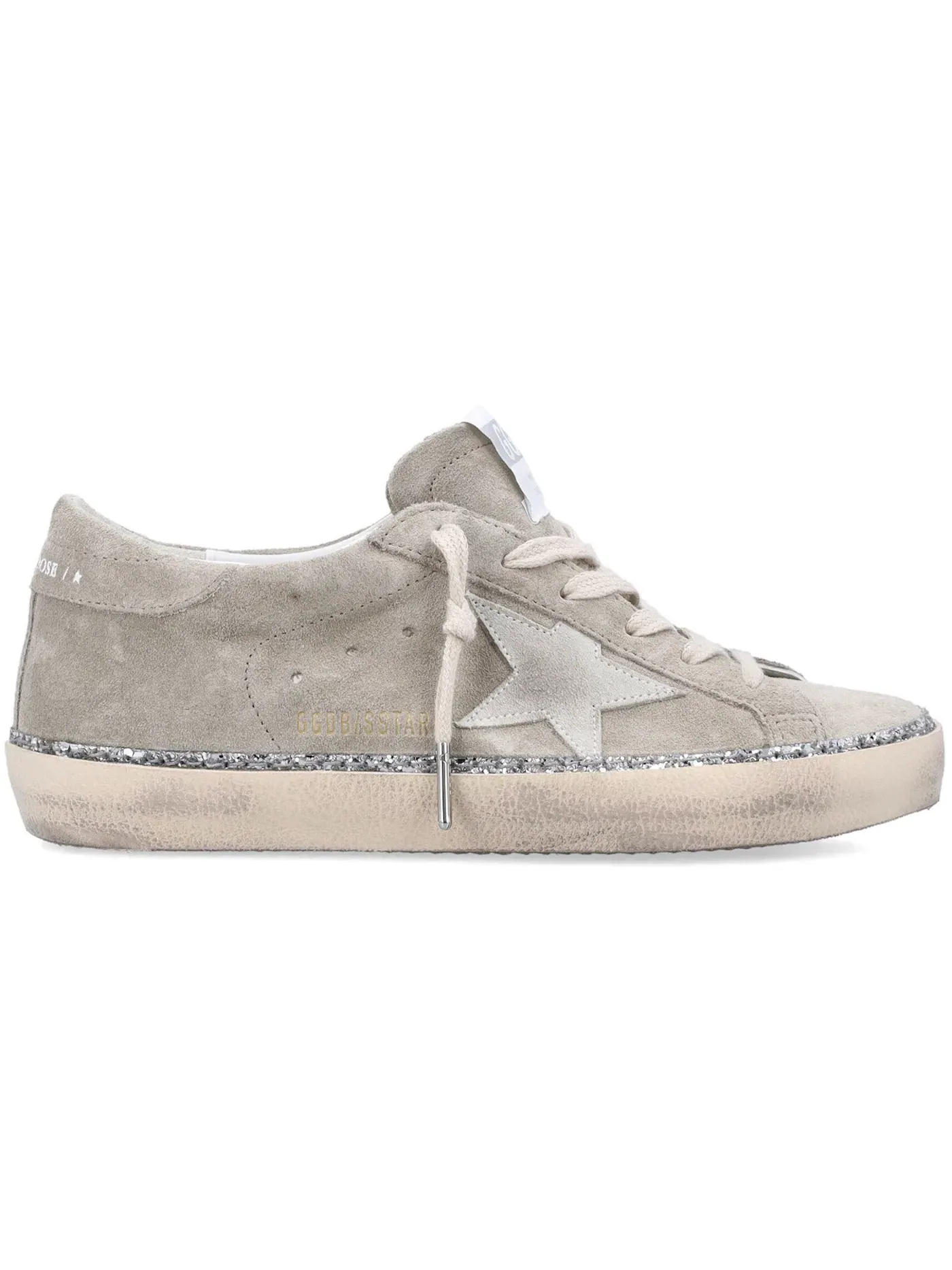 Женские кроссовки с серебристым отливом Golden Goose Superstar