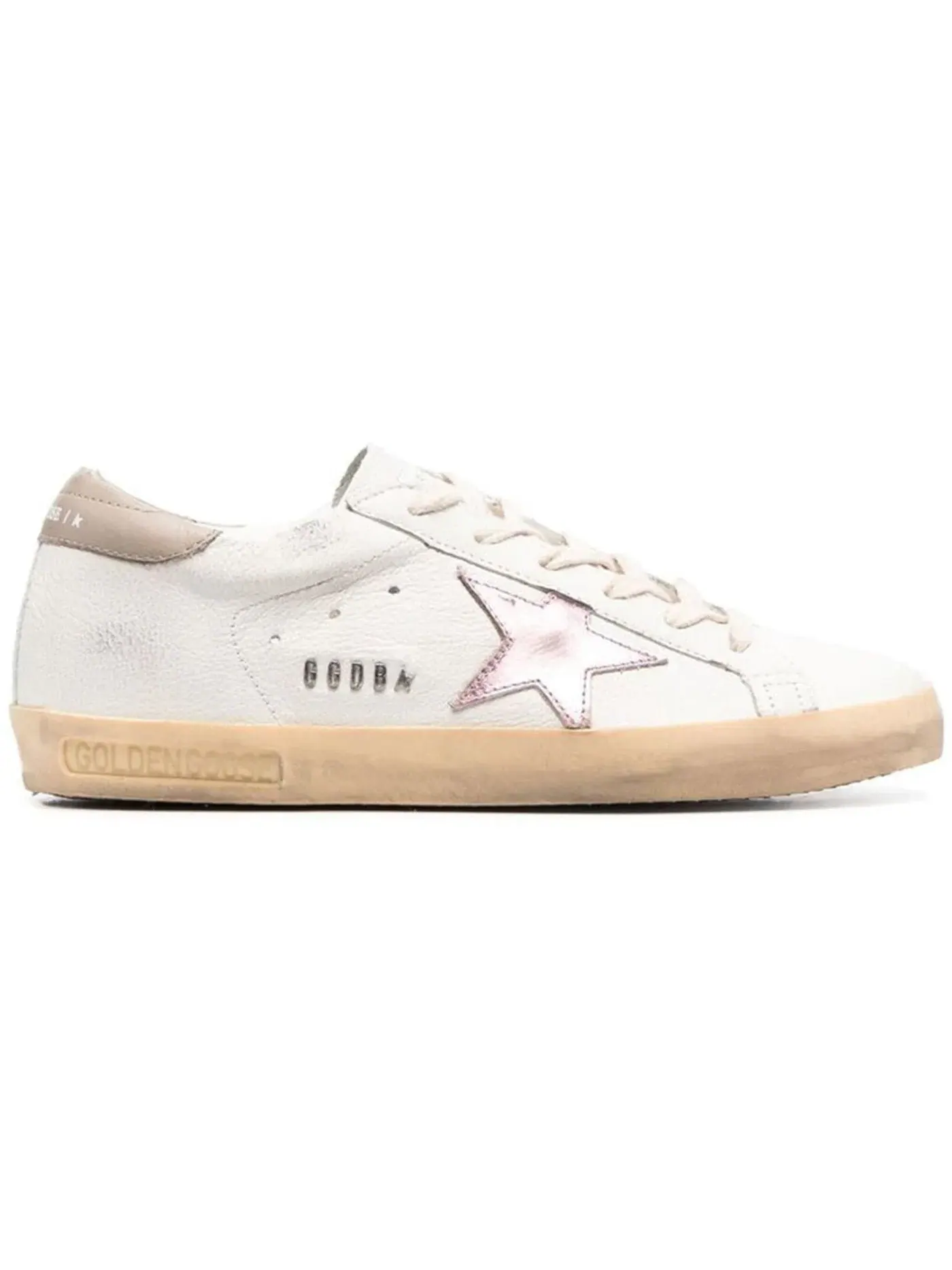 Женские кроссовки с отделкой White/Antique Pink Golden Goose