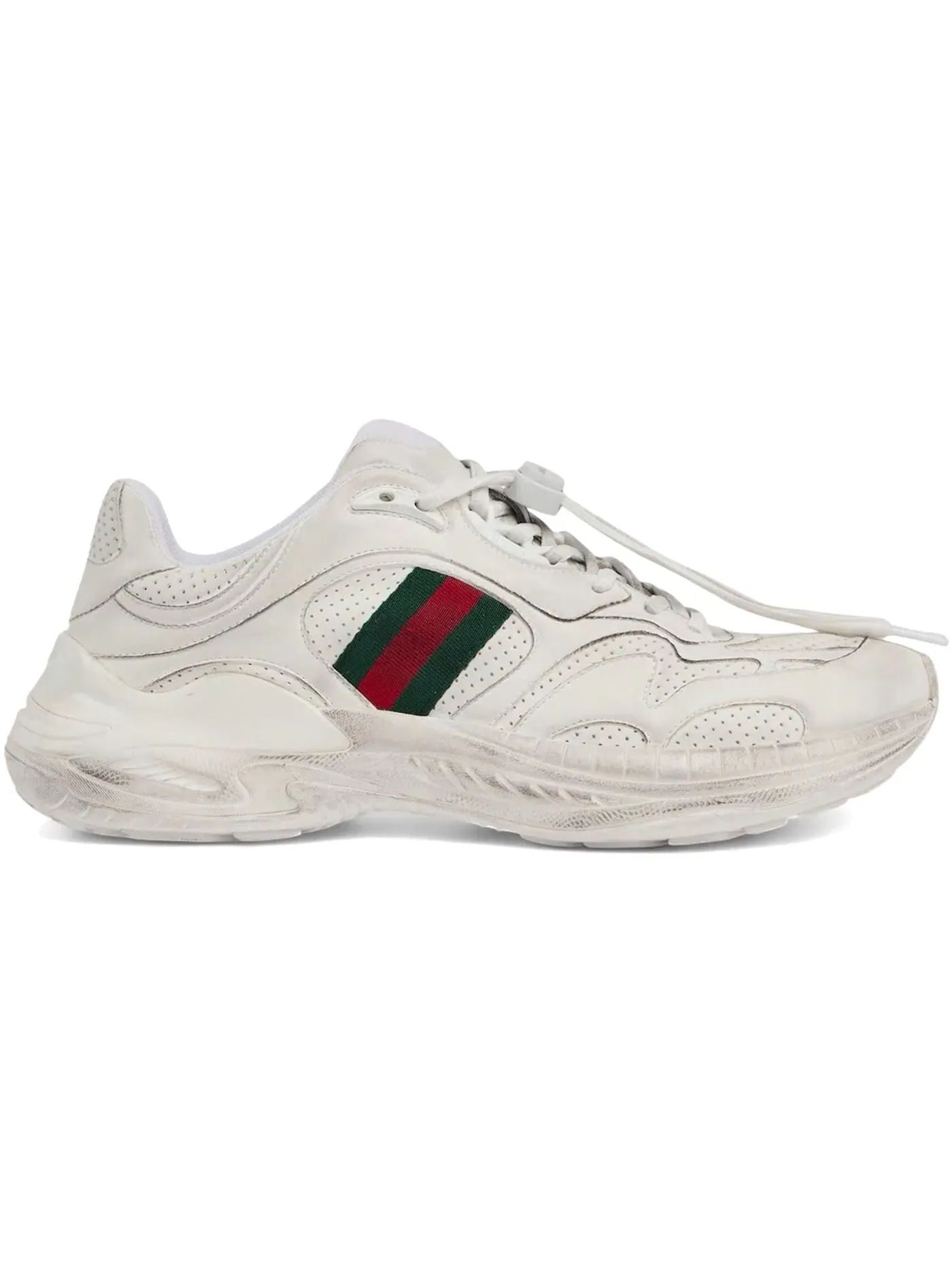 Кроссовки мужские Gucci 2.0 Sneaker, с эффектом состаренной кожи — изображение 1 из 1, белый
