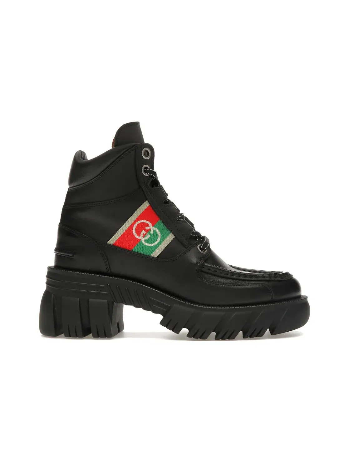 Ботинки-челси женские Gucci Romance Leather Combat Boot, кожаные, на каблуке