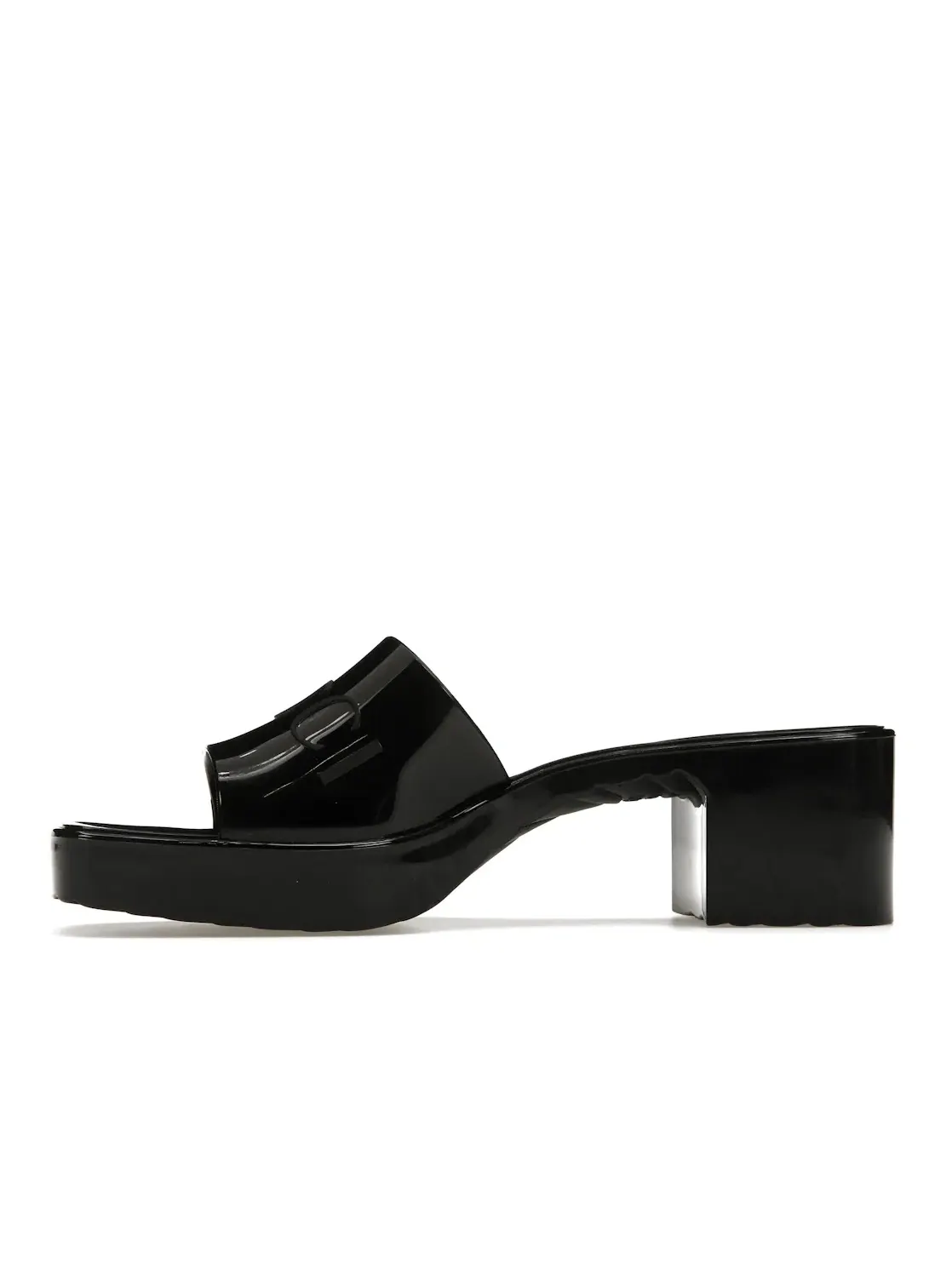 Шлепанцы женские Gucci Slide Sandal, с массивной подошвой 60мм — изображение 3 из 4, черный