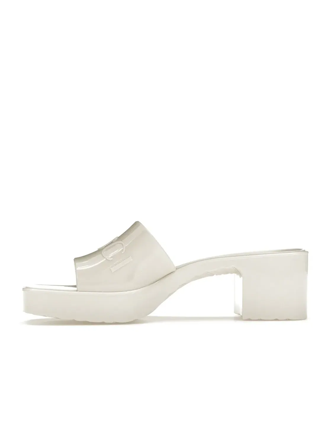 Шлепанцы Gucci 60mm Slide Sandal — изображение 3 из 4, белый