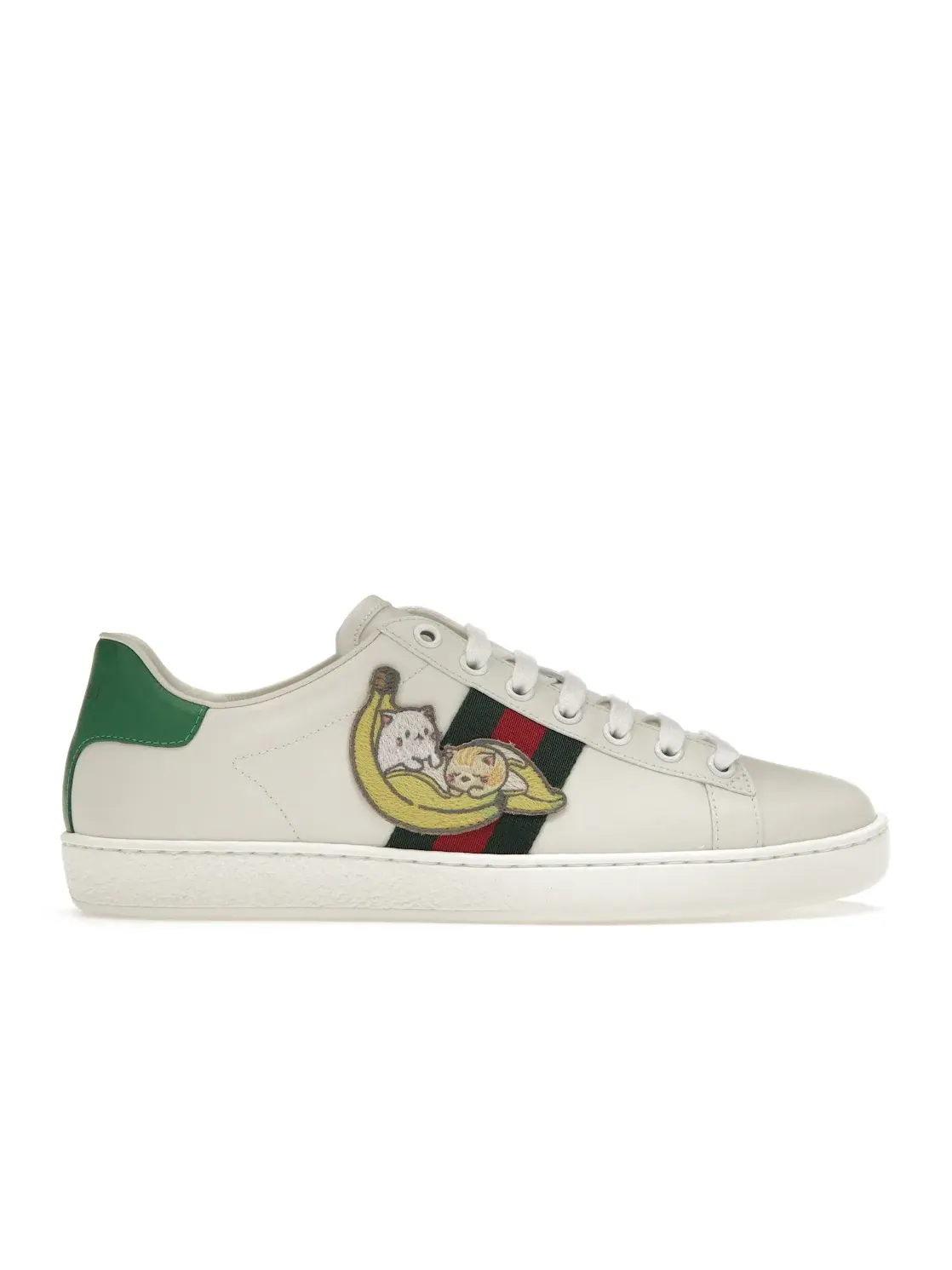 Кеды женские Gucci Ace с принтом Bananya — изображение 1 из 4, слоновая кость/мульти