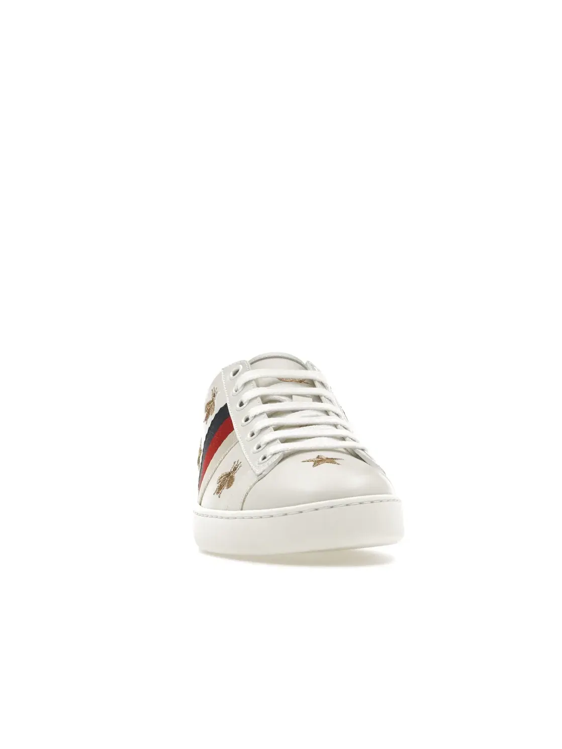 Кеды женские Gucci Ace с принтом пчелы и звезды — изображение 2 из 4, белый