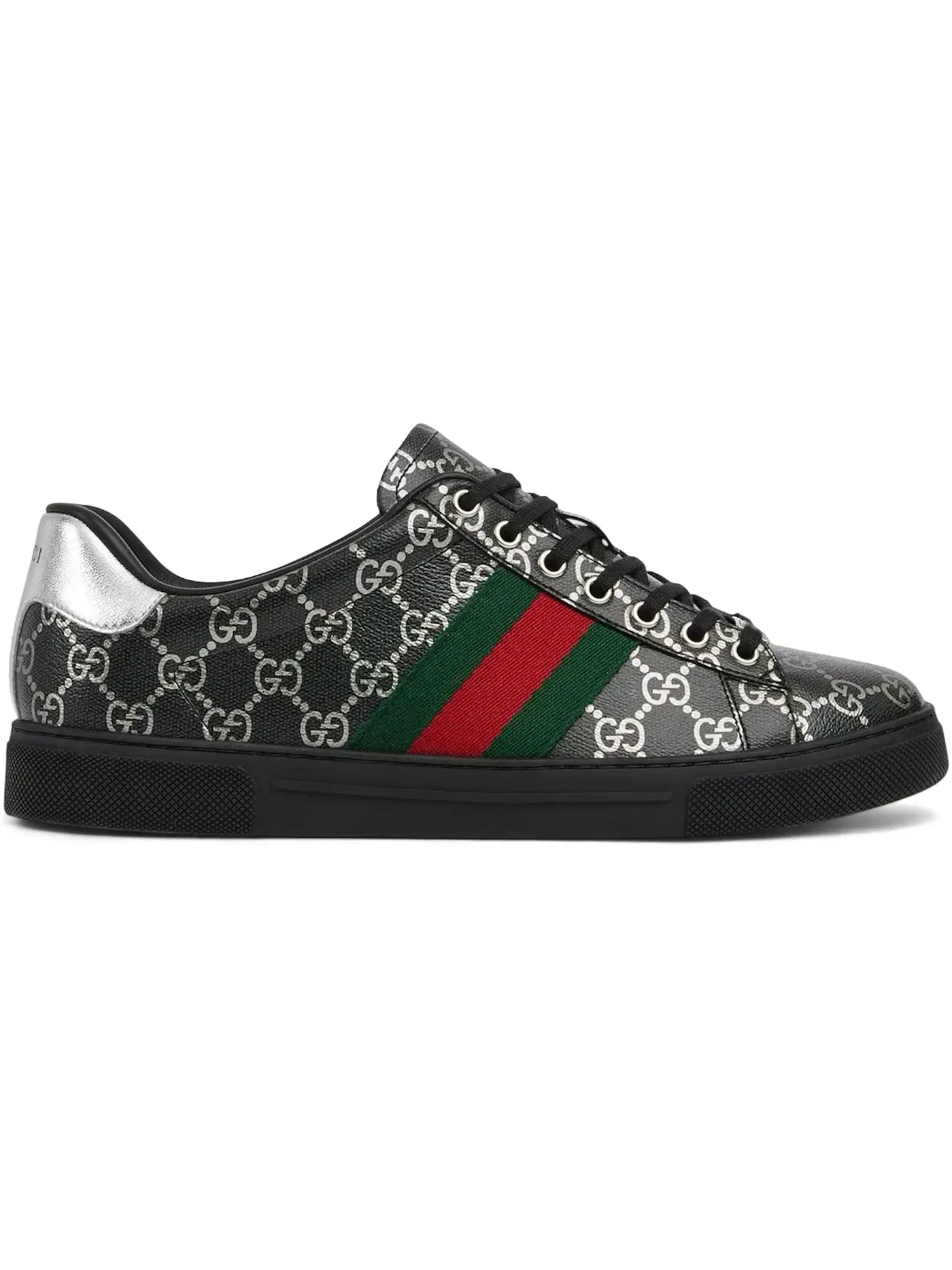 Кроссовки мужские Gucci Ace с монограммой GG — изображение 1 из 1, серебристый