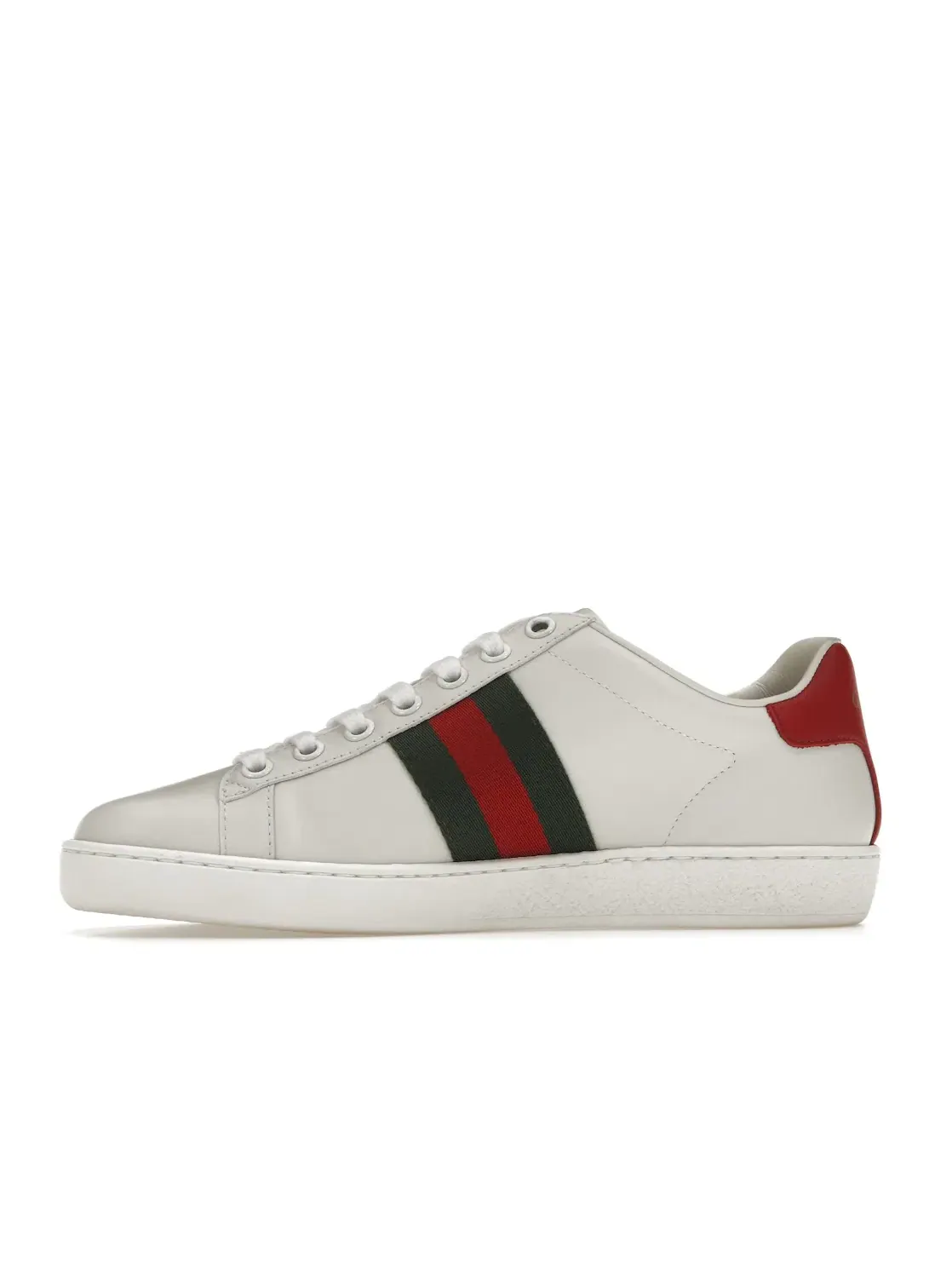Кроссовки женские Gucci Ace, с принтом вишни — изображение 3 из 4, белый/красный/зеленый