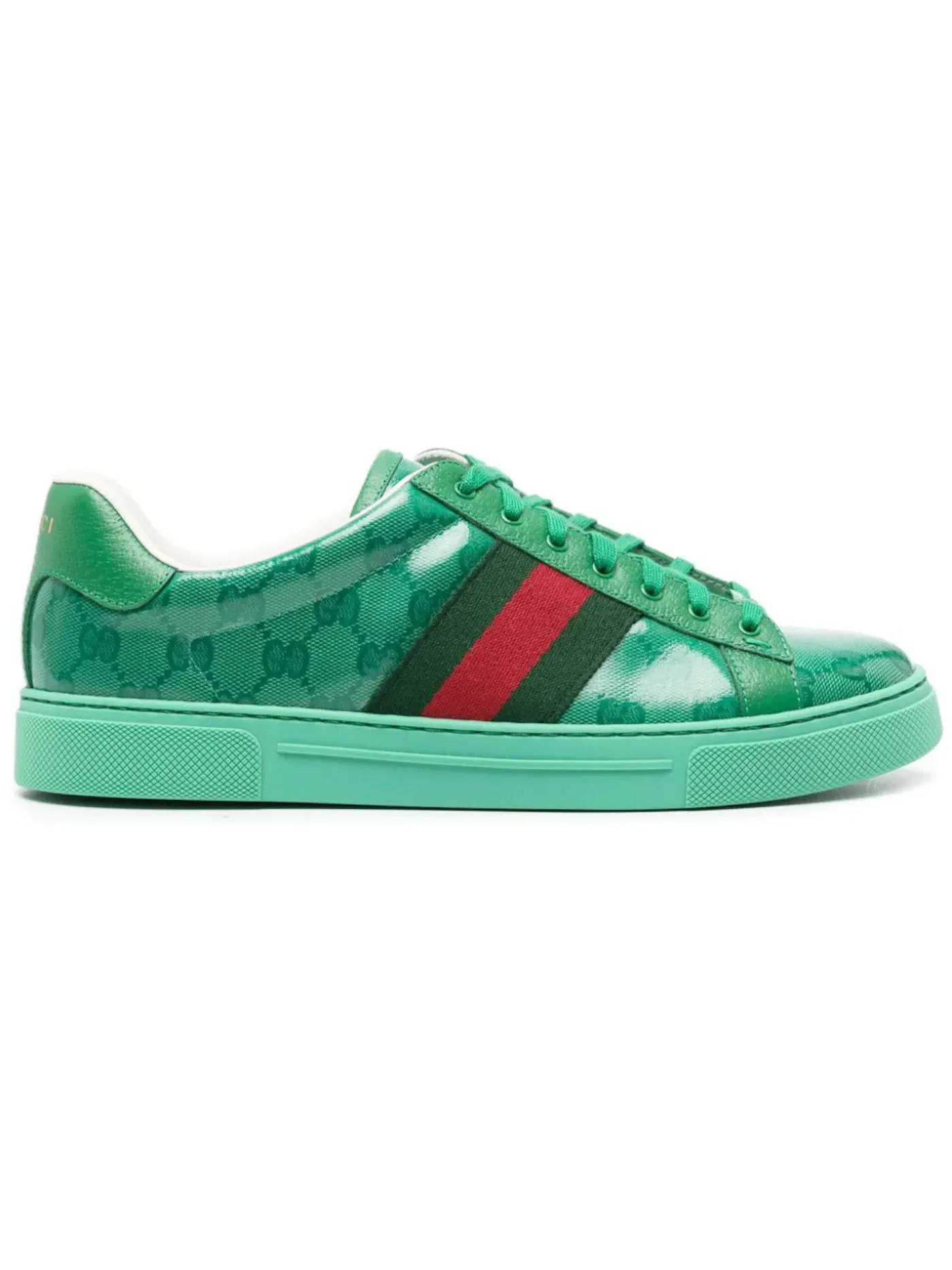 Кроссовки Gucci Ace с принтом Gucci — изображение 1 из 1, зеленый