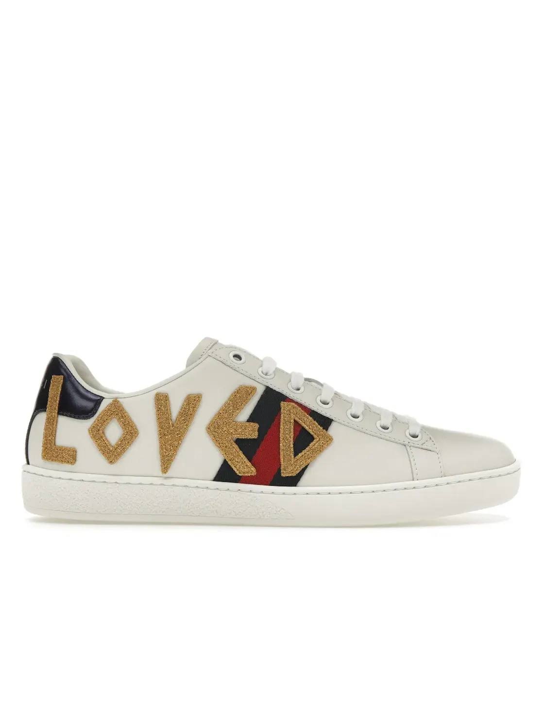 Кроссовки женские Gucci Ace с вышивкой Love — изображение 1 из 4, белый