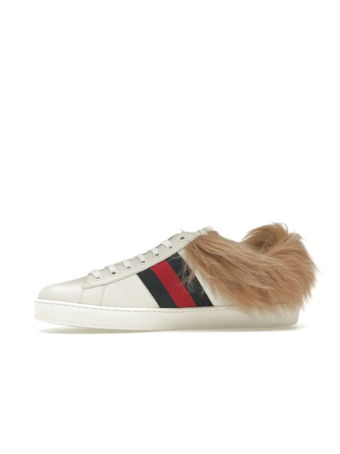 Кроссовки мужские Gucci Ace с мехом — изображение 3 из 4, белый