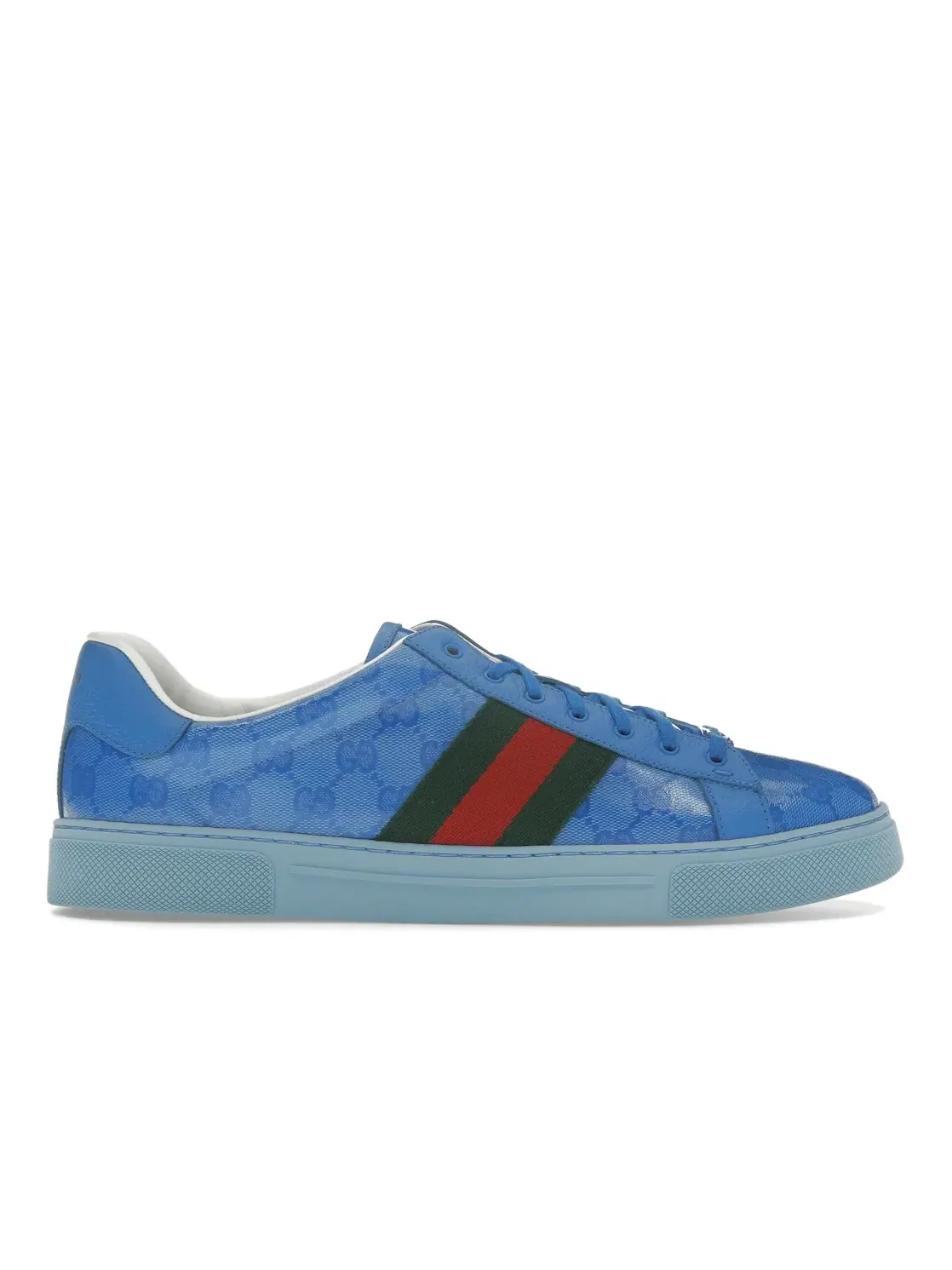 Кроссовки Gucci Ace с принтом GG — изображение 1 из 4, синий/зеленый/красный