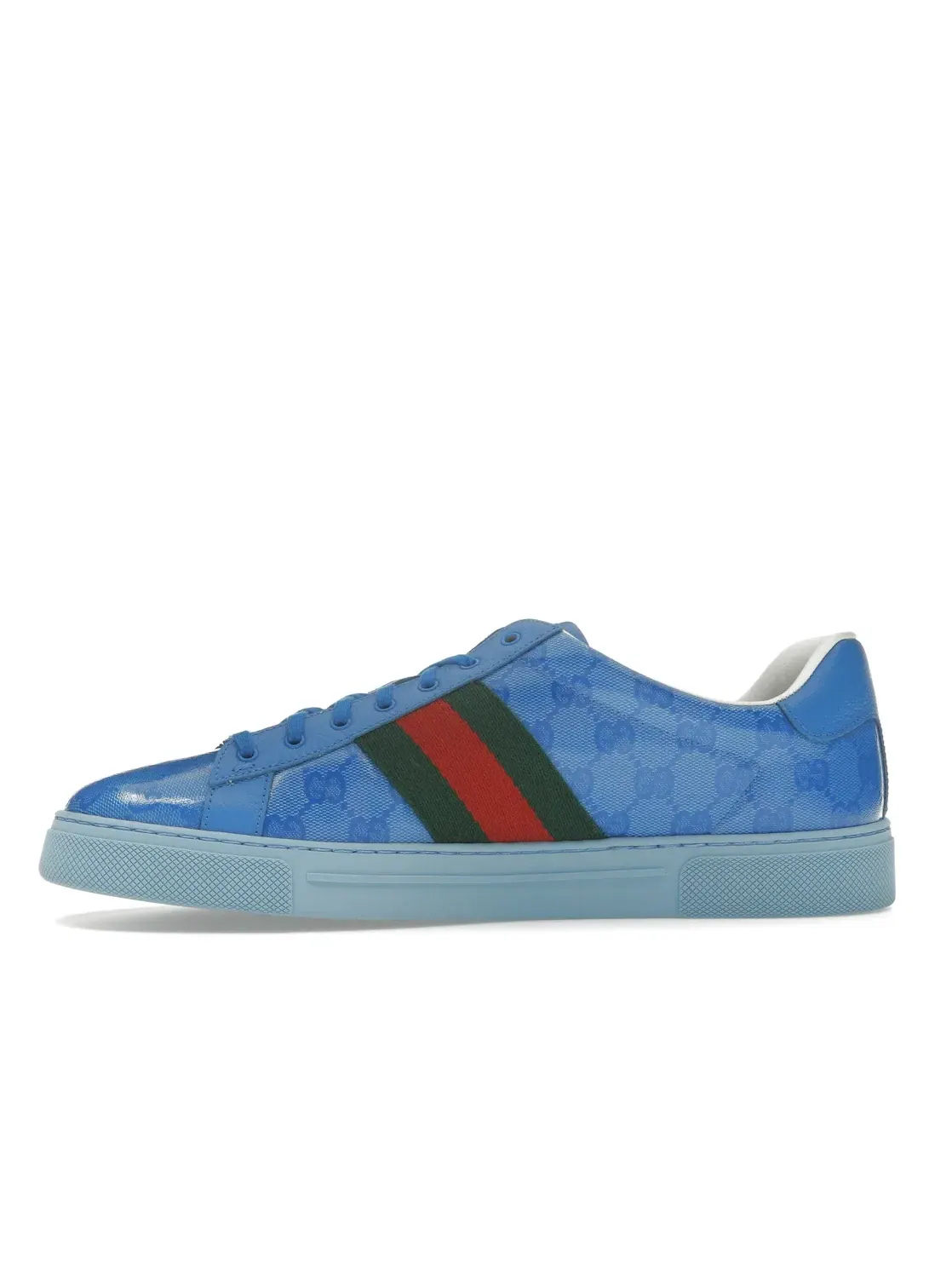 Кроссовки Gucci Ace с принтом GG — изображение 3 из 4, синий/зеленый/красный