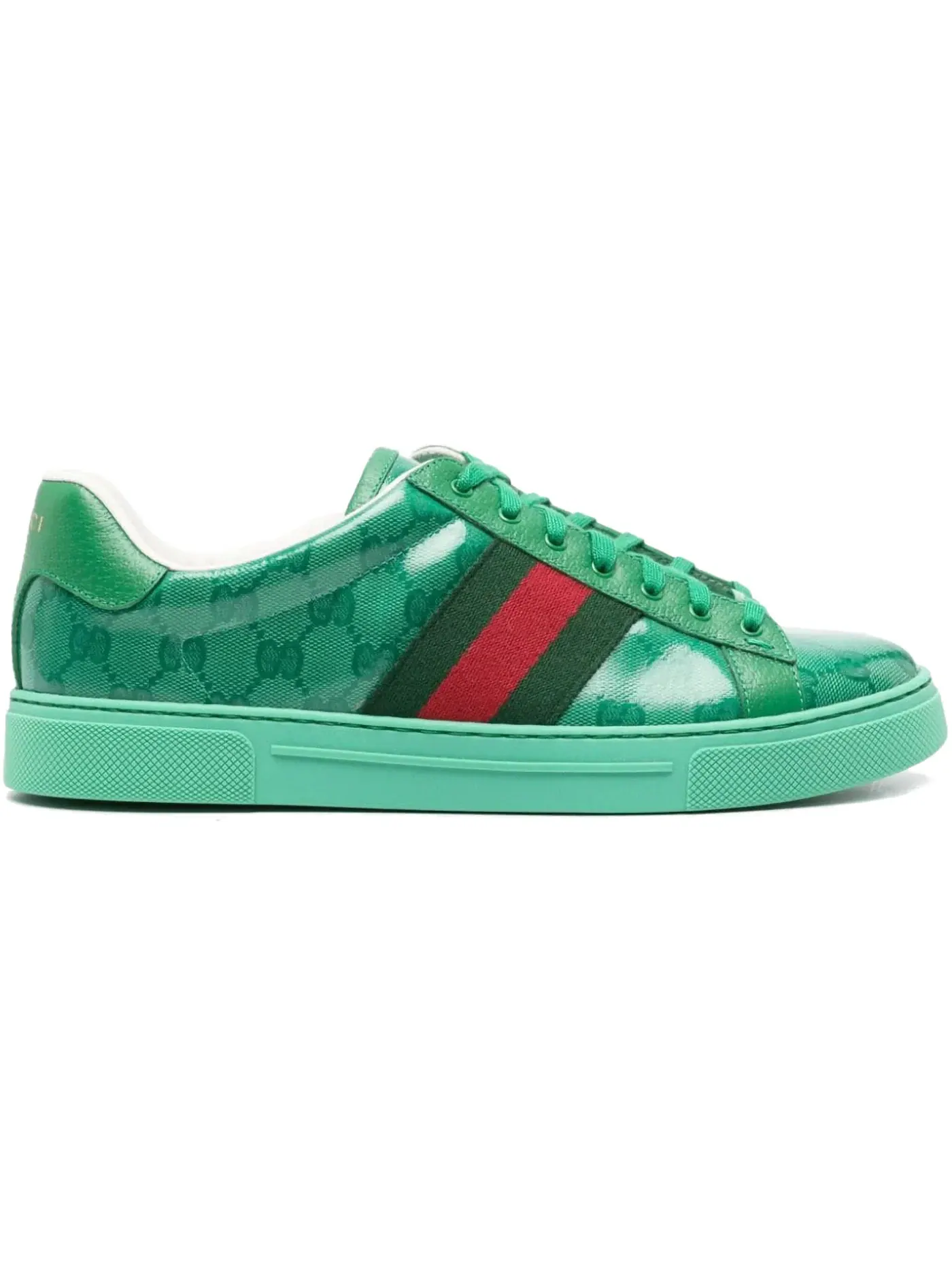 Кроссовки Gucci Ace с принтом GG — изображение 1 из 1, красно-зеленый
