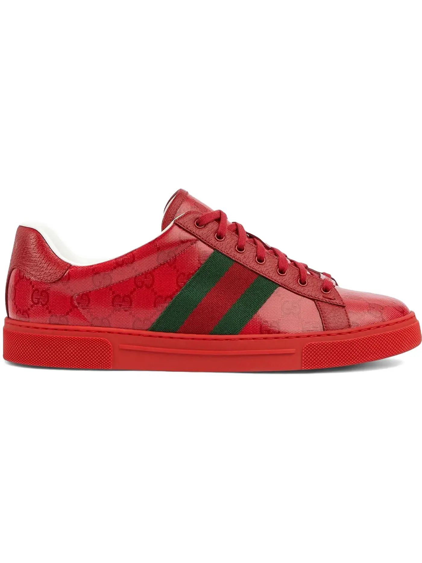 Кроссовки мужские Gucci Ace с принтом GG — изображение 1 из 1, красный