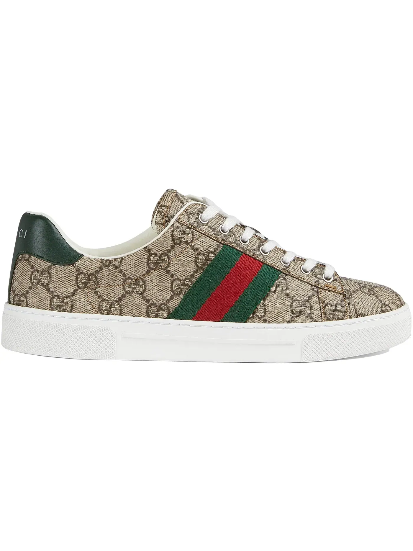 Кроссовки женские Gucci Ace с принтом Gucci — изображение 1 из 1, бежевый