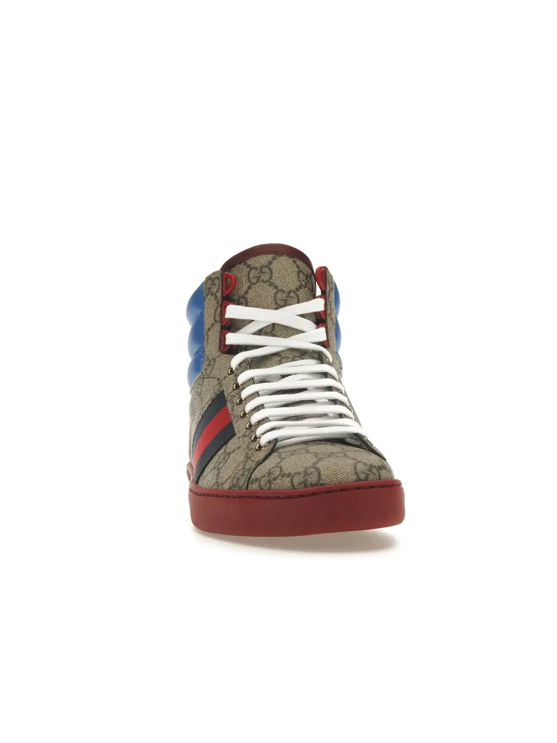 Кеды мужские Gucci Ace GG High Top, с принтом GG — изображение 2 из 4, бежевый