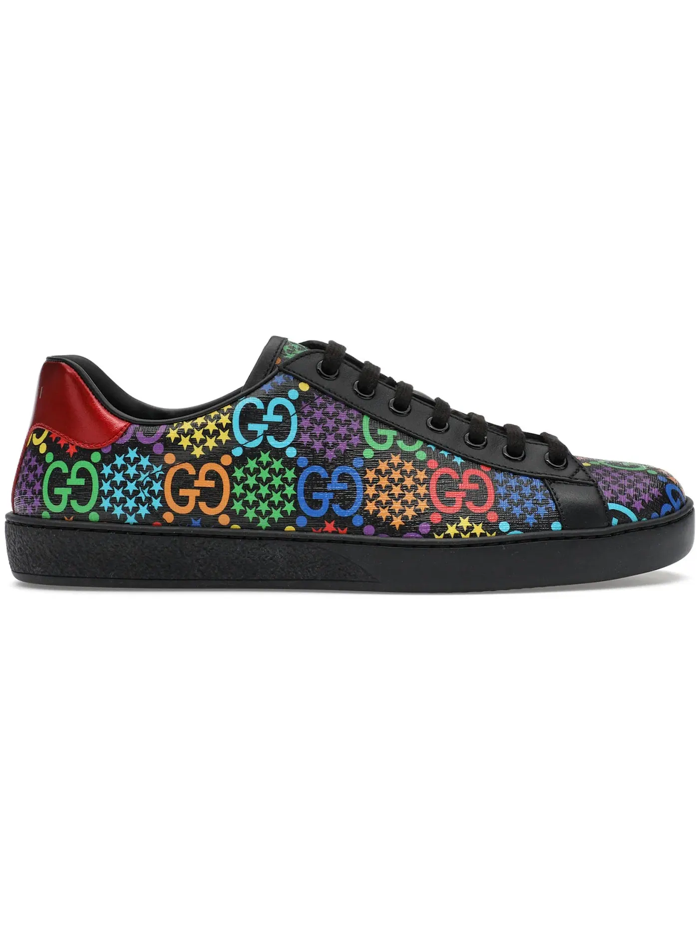 Кроссовки женские Gucci Ace GG Supreme Low, с принтом GG Supreme — изображение 1 из 1, черный/мульти