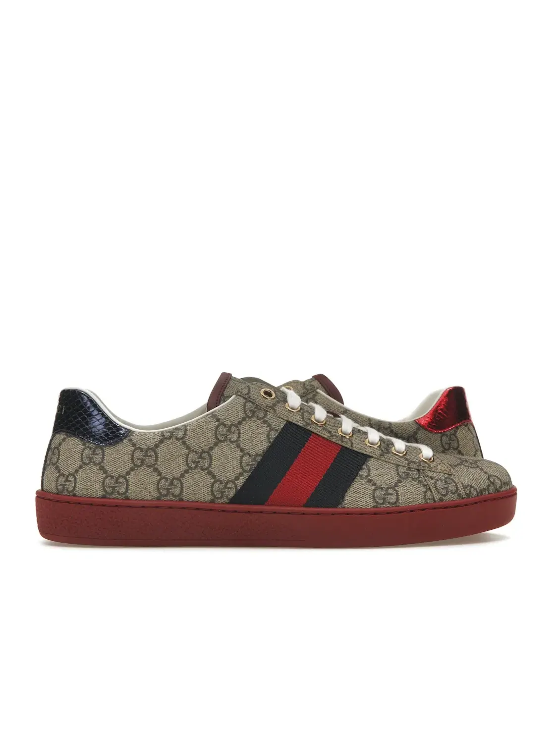 Кроссовки мужские Gucci Ace GG Supreme, с принтом Gucci — изображение 1 из 4, бежевый