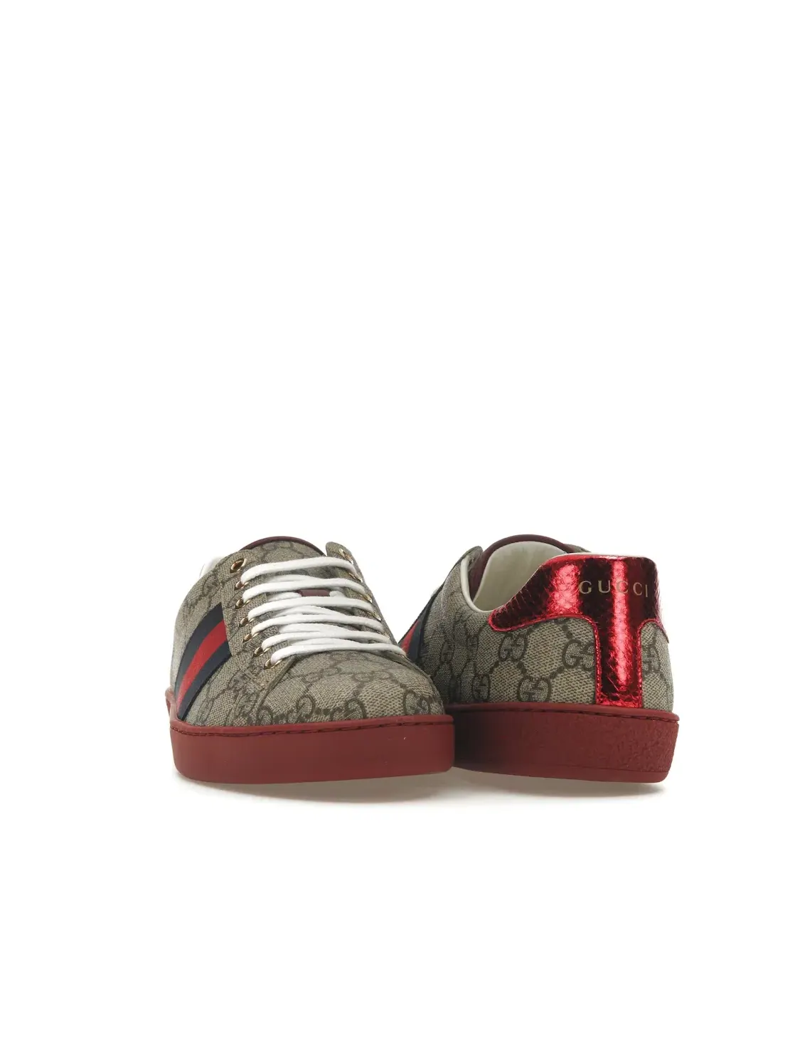 Кроссовки мужские Gucci Ace GG Supreme, с принтом Gucci — изображение 2 из 4, бежевый