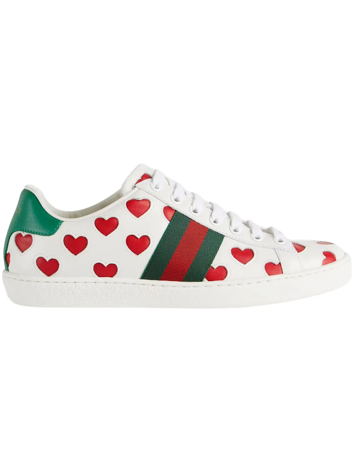Кеды женские Gucci Ace, с принтом Gucci — изображение 1 из 1, белый/красный/зеленый