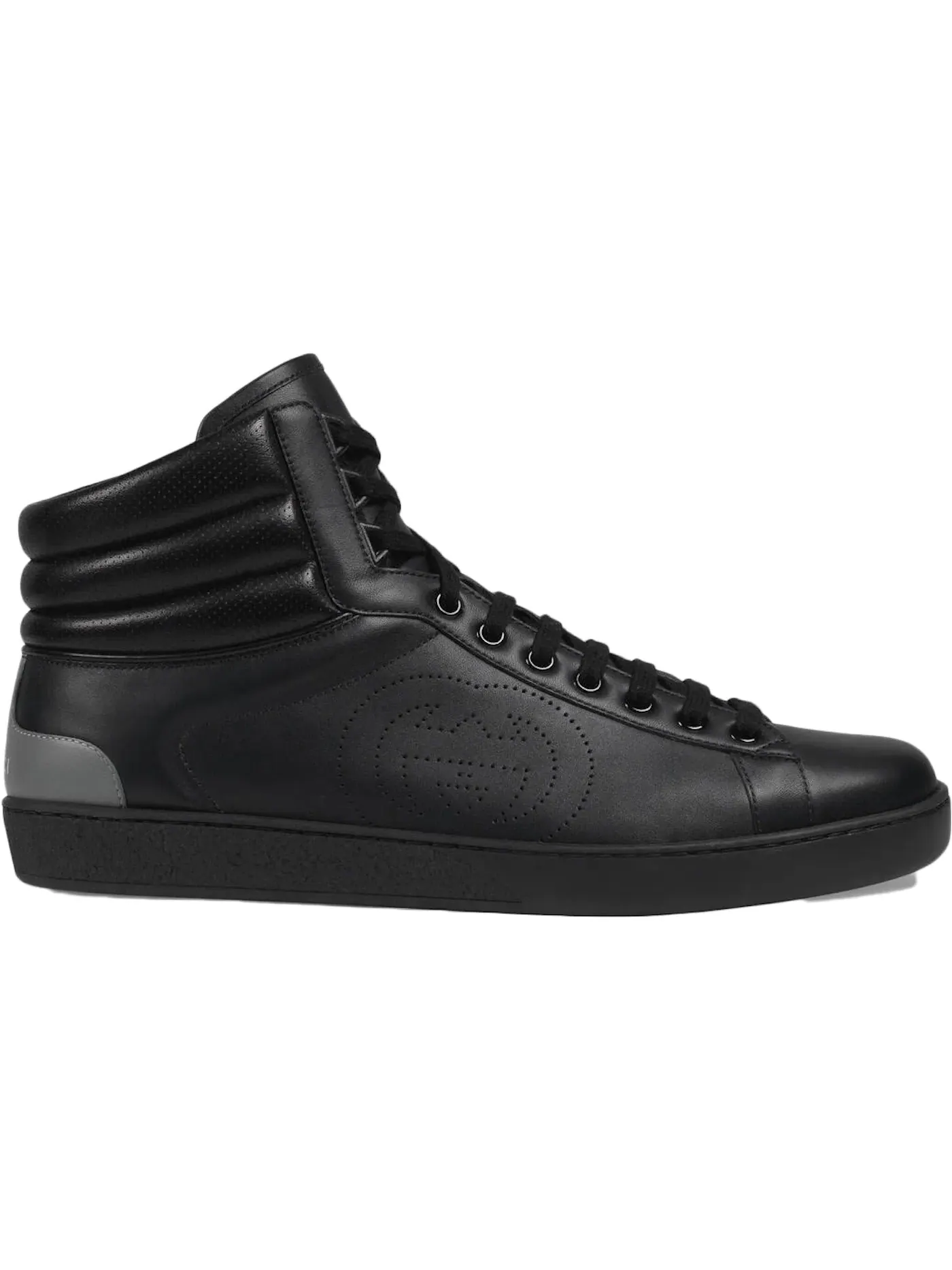 Кроссовки мужские Gucci Ace High-Top с принтом — изображение 1 из 1, черный/серый