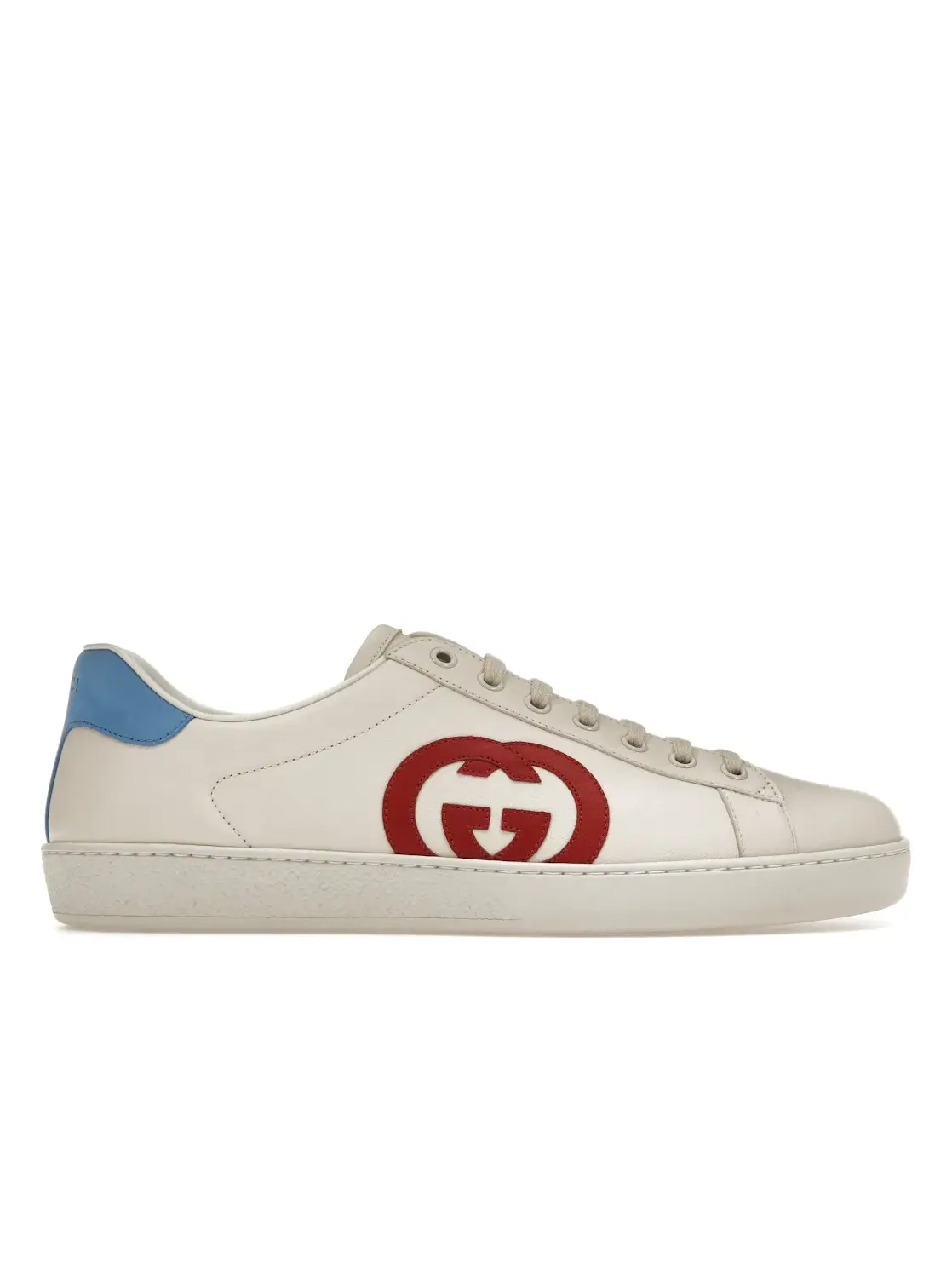 Кеды Gucci Ace с принтом Interlocking G — изображение 1 из 4, белый/красный/синий
