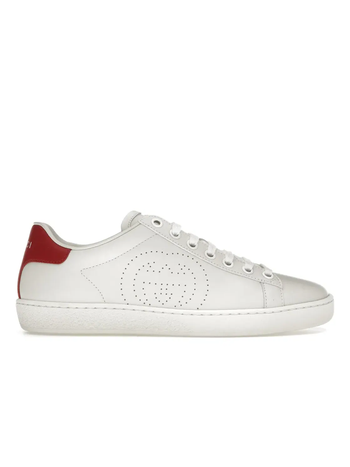 Кеды женские Gucci Ace с принтом Interlocking G — изображение 1 из 4, белый/красный