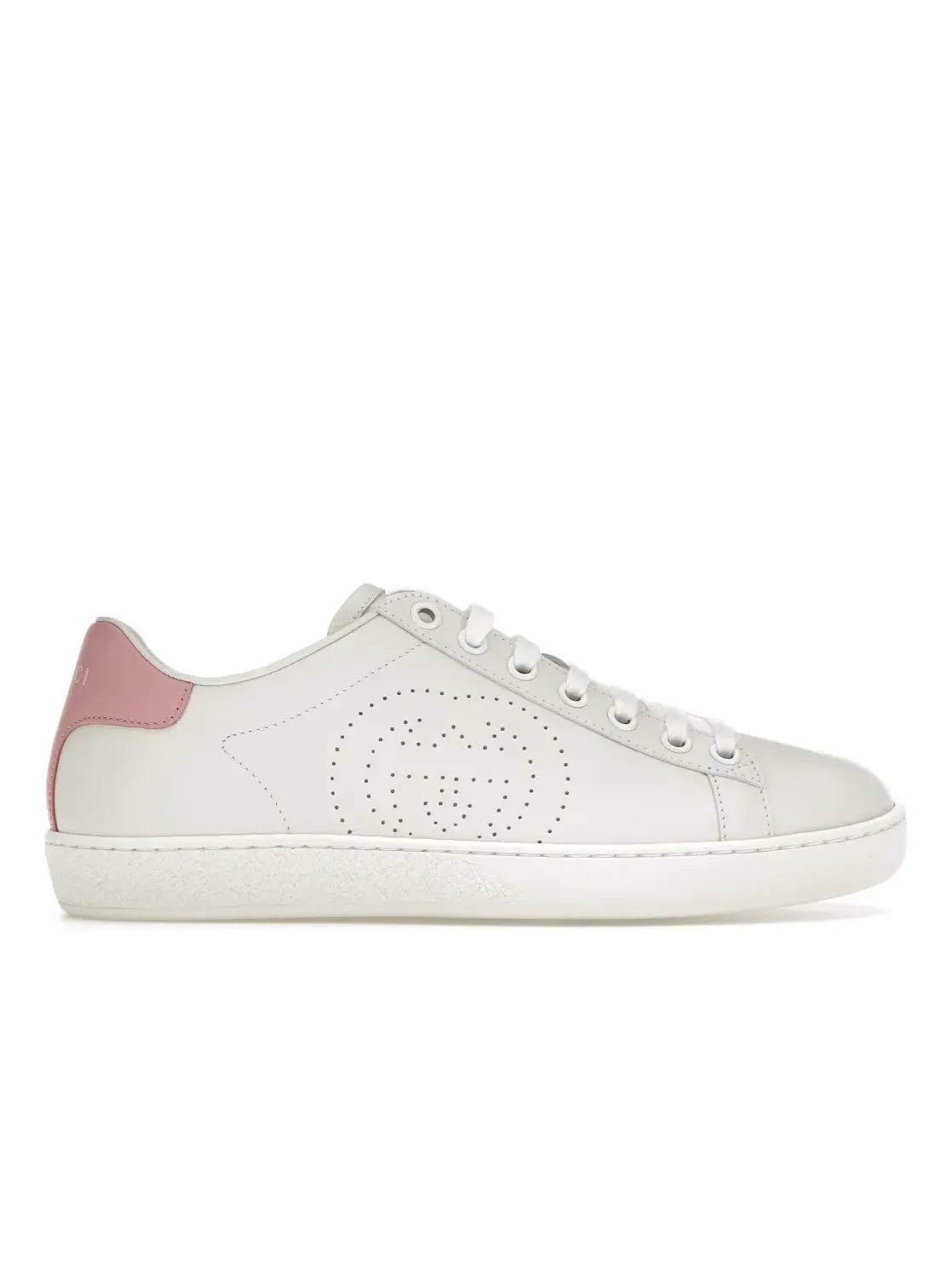 Кеды женские Gucci Ace, с принтом Interlocking G — изображение 1 из 4, белый/розовый