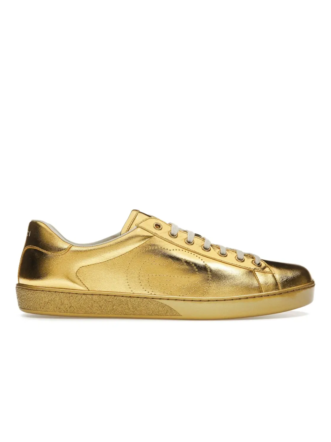 Кроссовки мужские Gucci Ace с металлическим эффектом — изображение 1 из 4, золотой