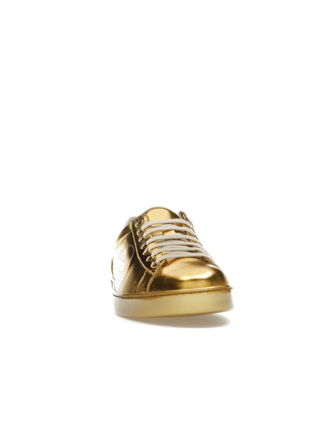 Кроссовки мужские Gucci Ace с металлическим эффектом — изображение 2 из 4, золотой