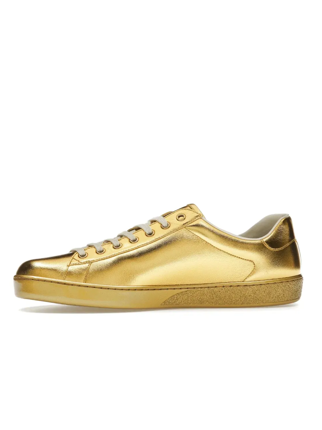 Кроссовки мужские Gucci Ace с металлическим эффектом — изображение 3 из 4, золотой