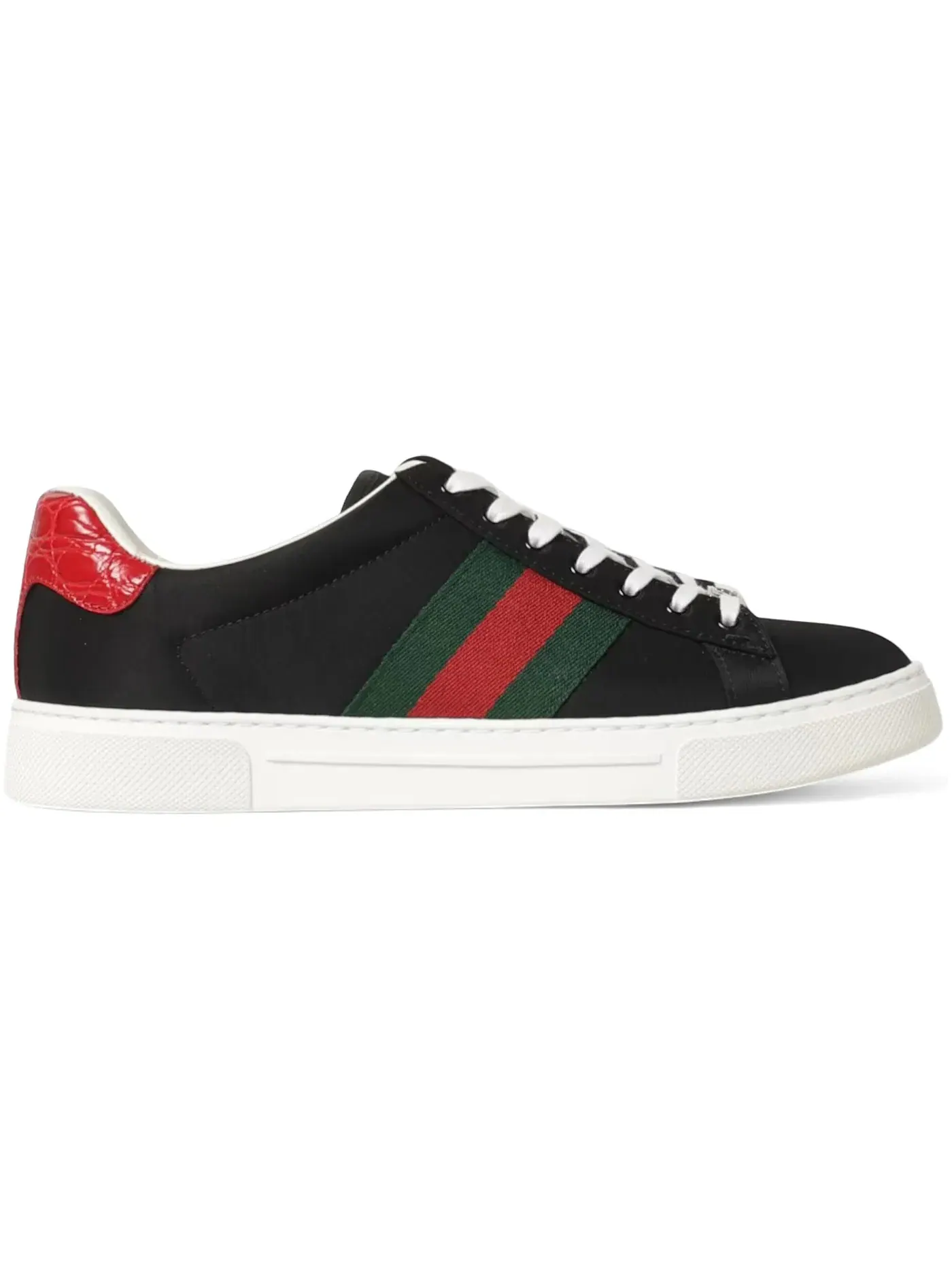 Кроссовки мужские Gucci Ace с принтом — изображение 1 из 1, черный/красный