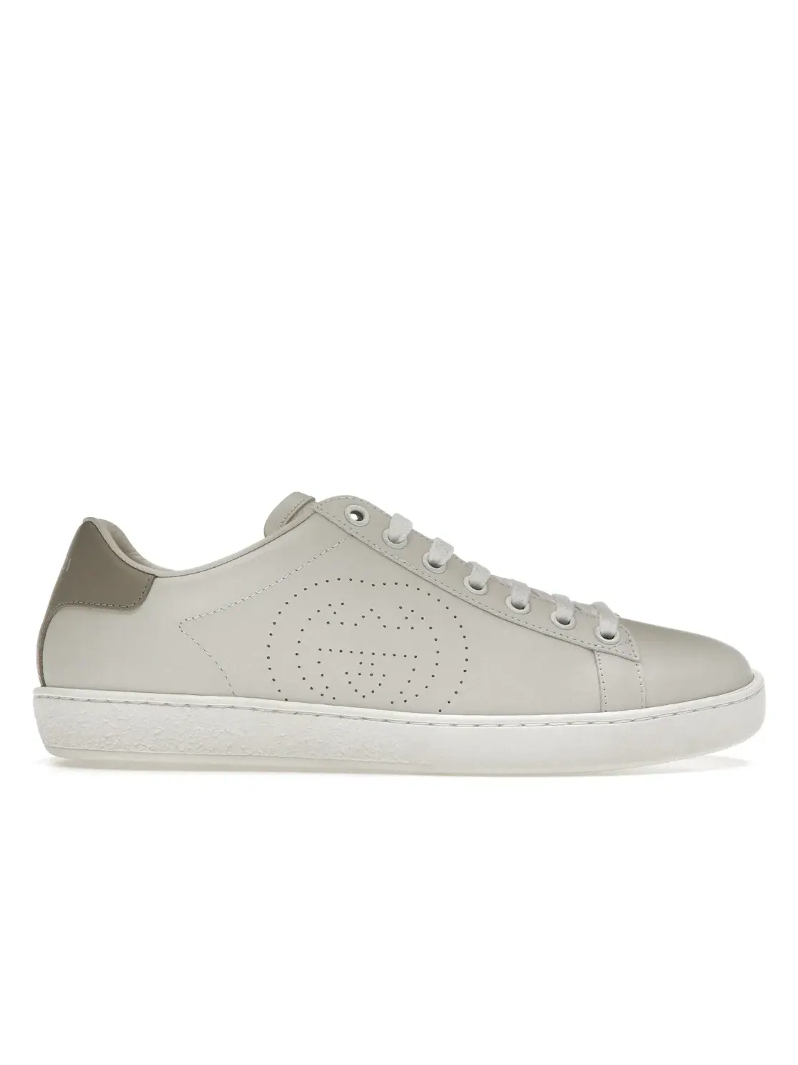 Кеды женские Gucci Ace, кожаные с перфорацией — изображение 1 из 4, белый