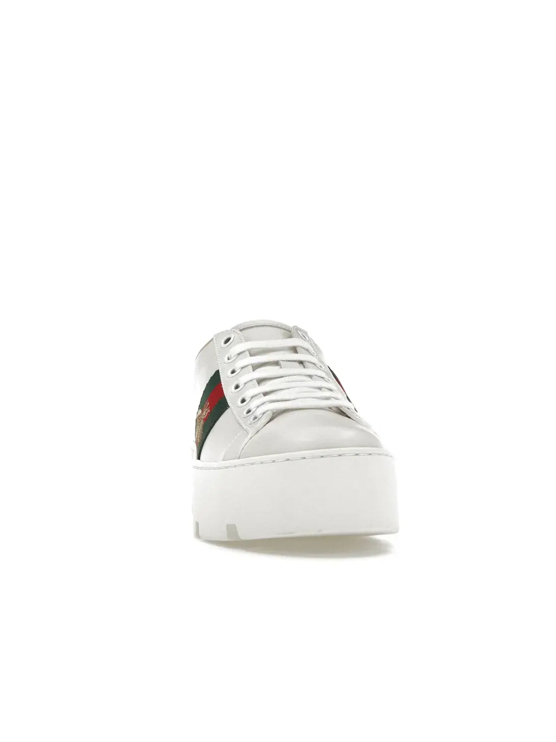 Кеды женские Gucci Ace с платформой, кожаные — изображение 2 из 4, белый