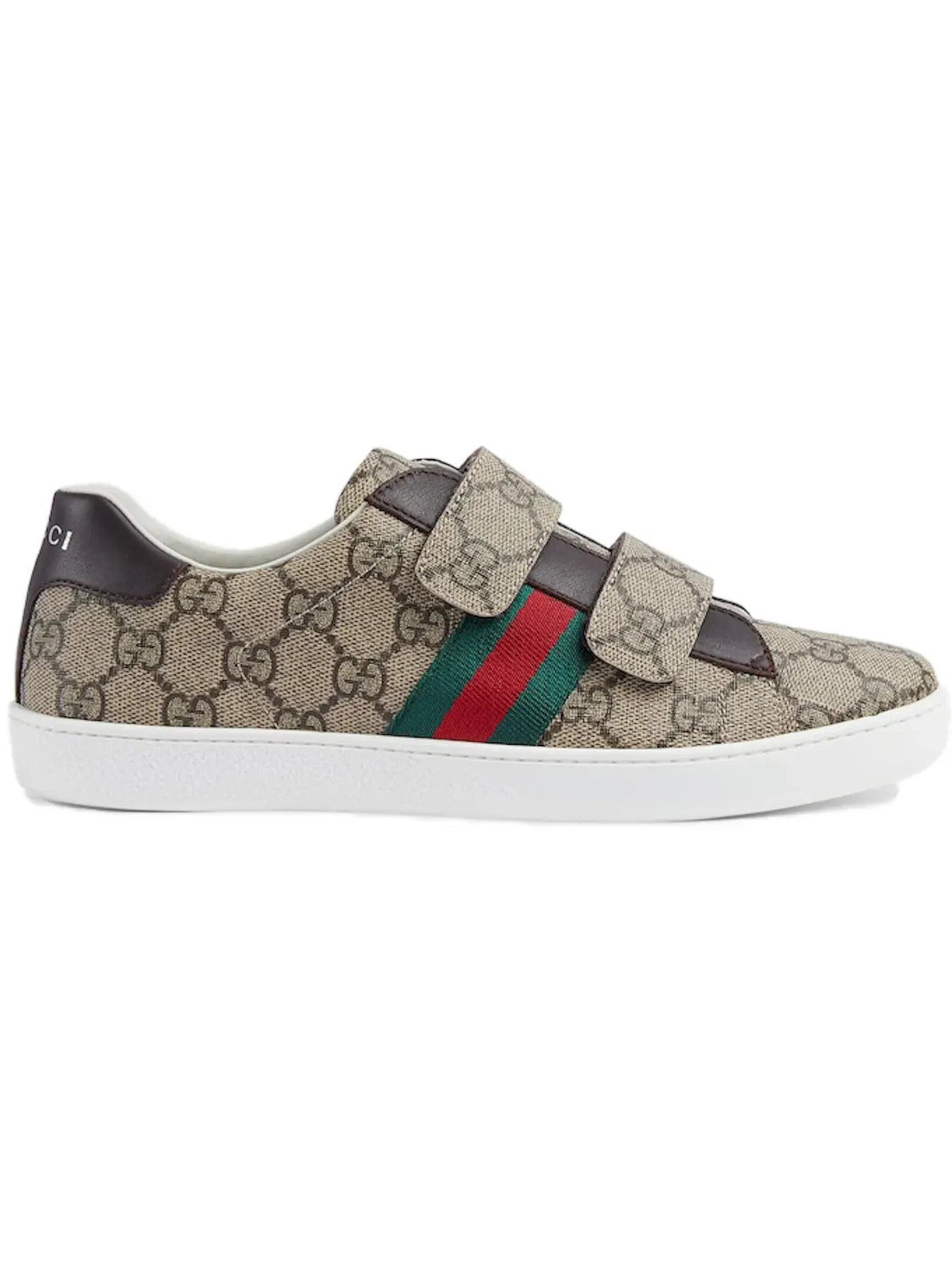 Детские кеды Gucci Ace Strap Sneaker, с ремешком — изображение 1 из 1, белый