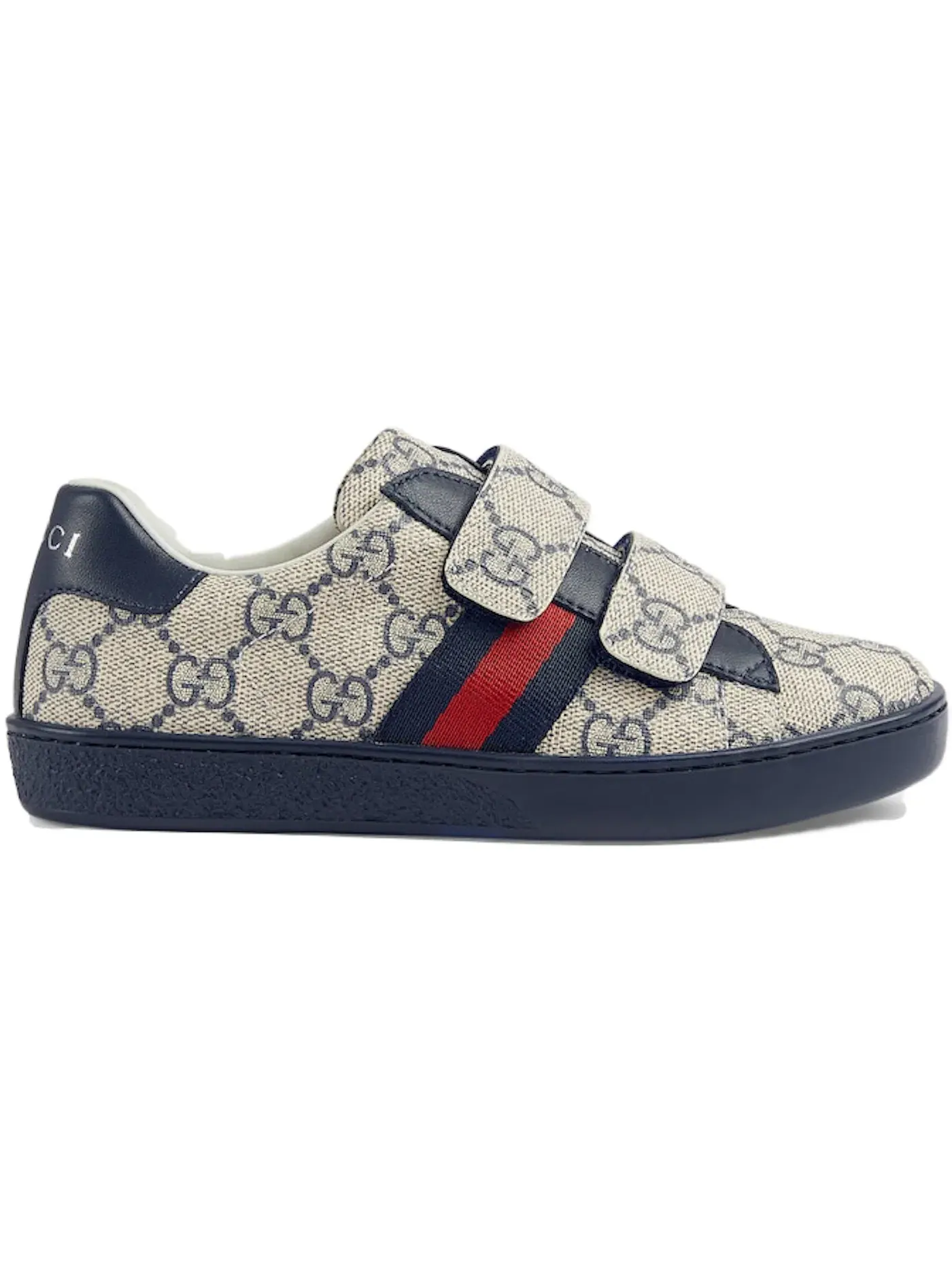 Детские кроссовки Gucci Ace Strap Sneaker, кожаные — изображение 1 из 1, синий