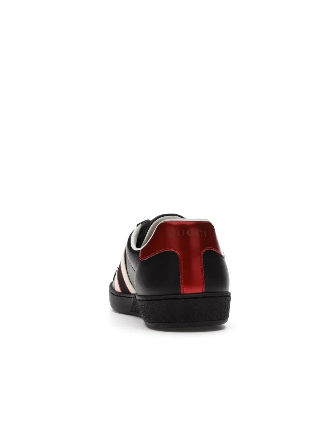 Кеды мужские Gucci Ace Stripe Black, кожаные — изображение 4 из 4, черный