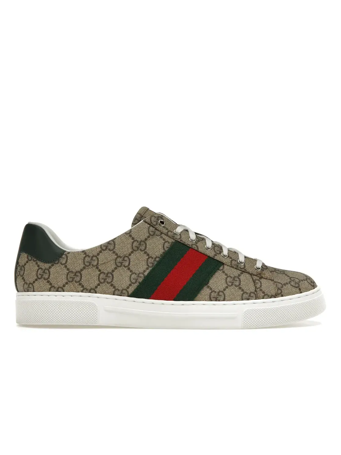 Кеды мужские Gucci Ace Web, с принтом Web — изображение 1 из 4, бежевый