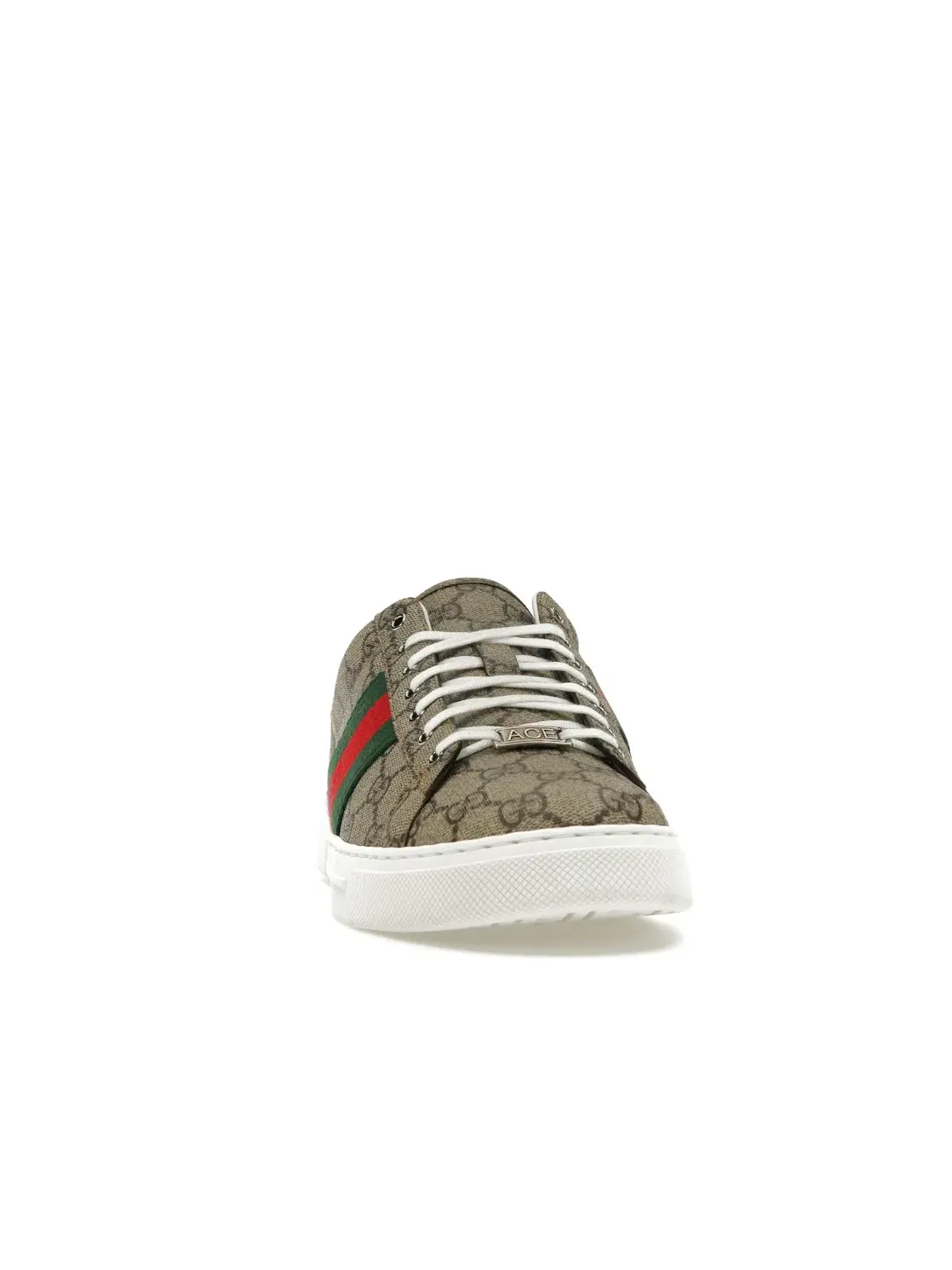 Кеды мужские Gucci Ace Web, с принтом Web — изображение 2 из 4, бежевый