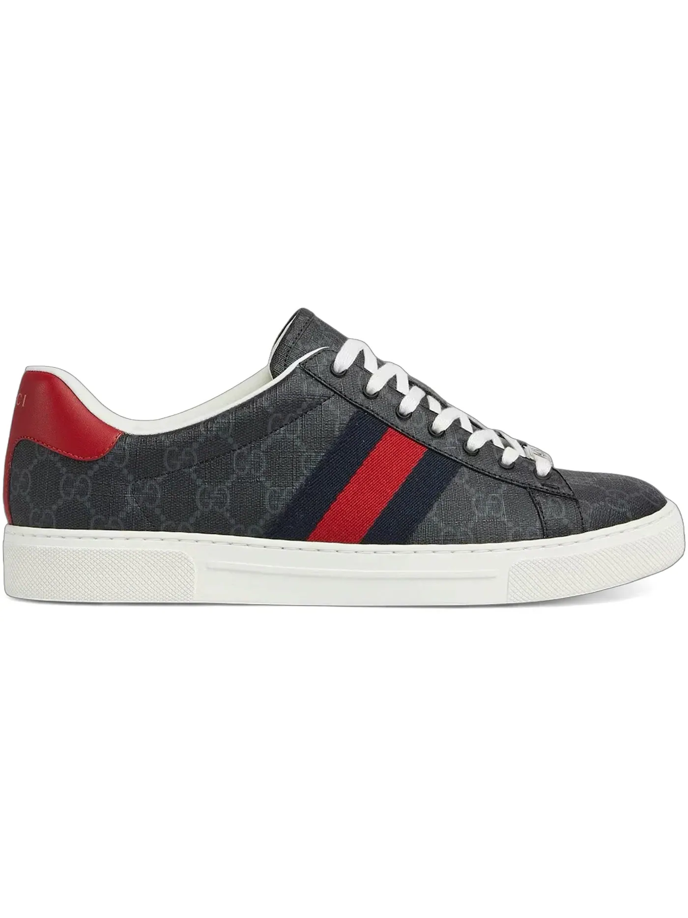 Кеды мужские Gucci Ace Web, с принтом GG Supreme — изображение 1 из 1, черный