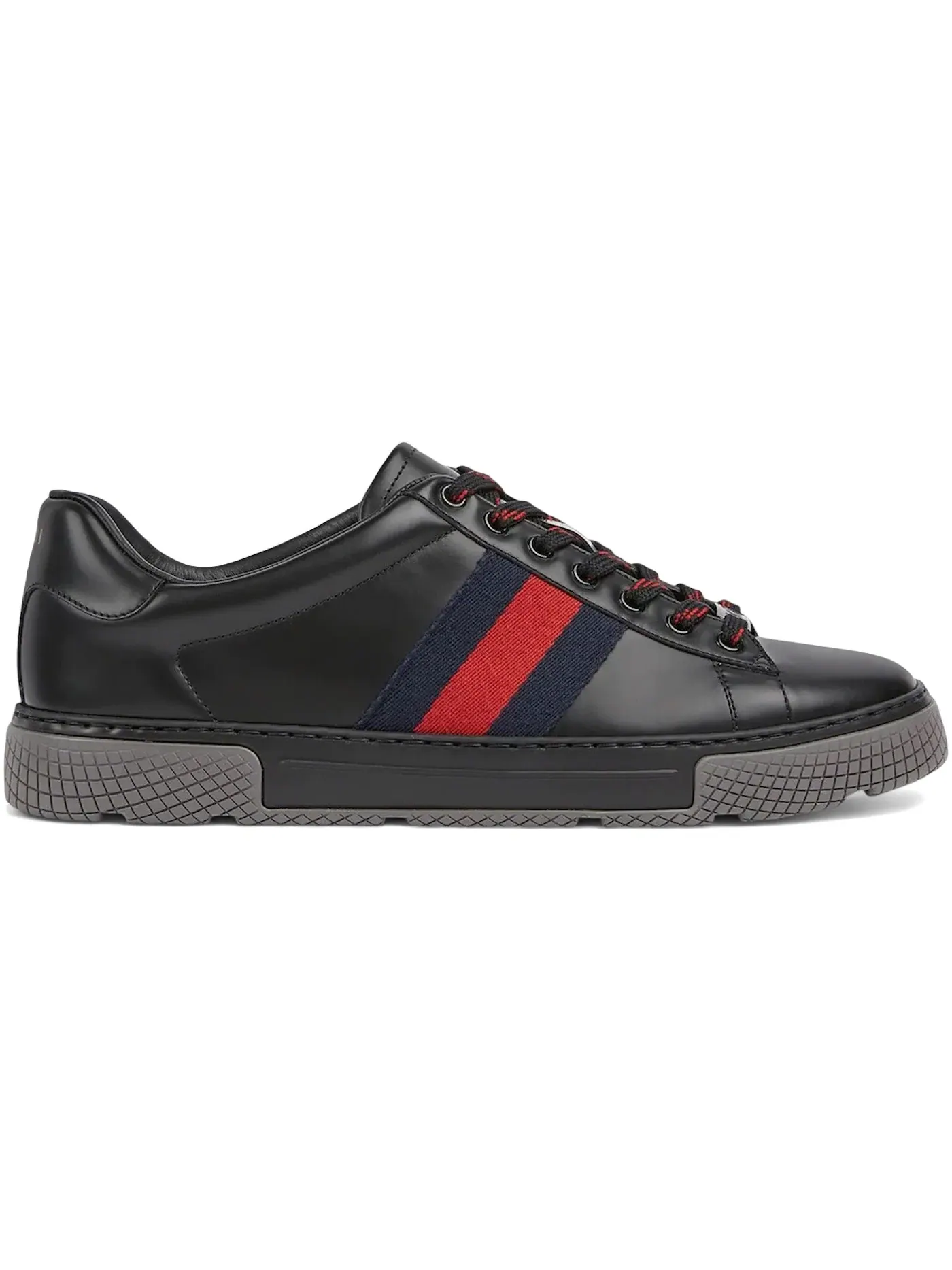 Кеды Gucci Ace Web из гладкой кожи — изображение 1 из 1, черный