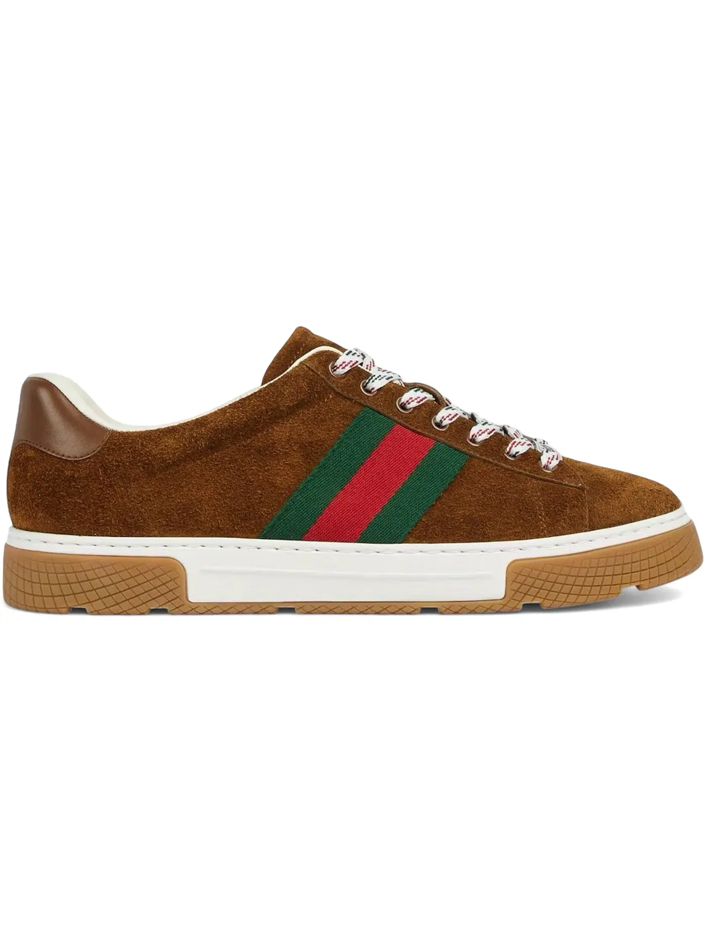 Кроссовки Gucci Ace Web с принтом — изображение 1 из 1, коричневый