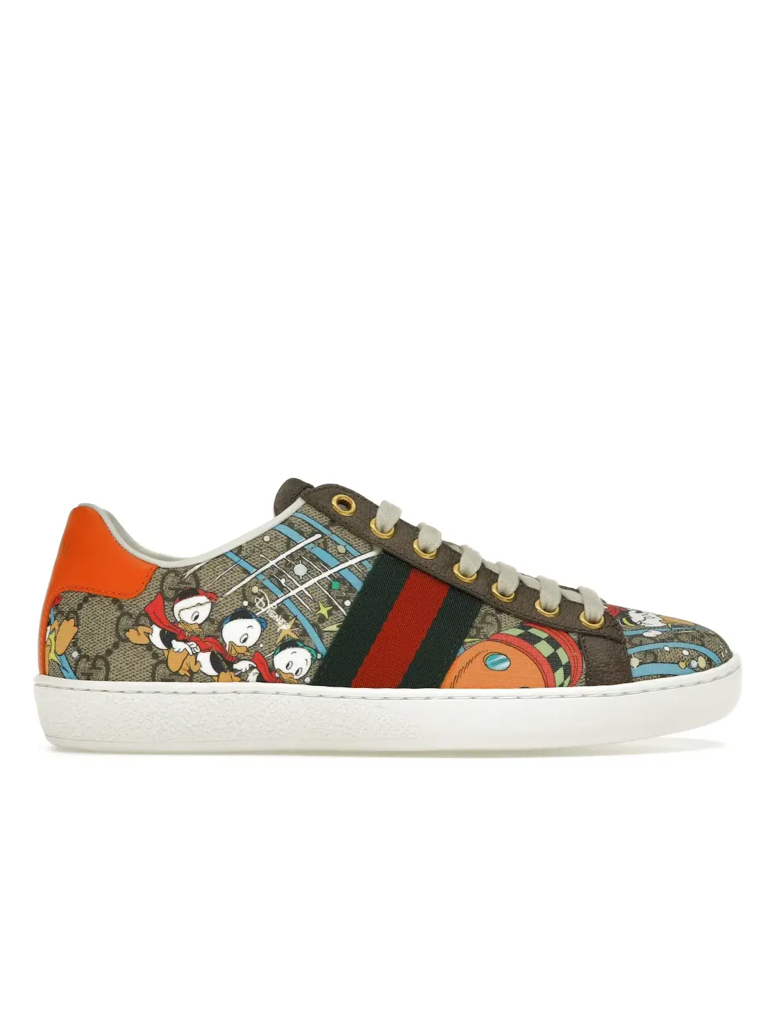 Кроссовки женские Gucci Ace с принтом Disney — изображение 1 из 4, коричневый/мульти