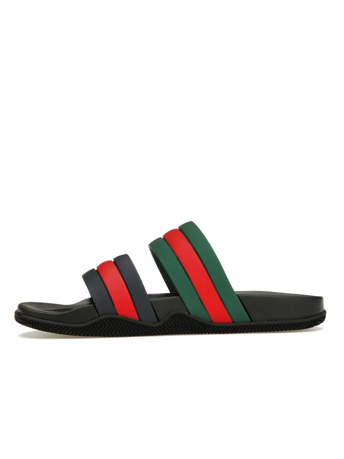 Шлепанцы мужские Gucci Agrado Grg Rubber Slide, с ремешками — изображение 3 из 4, черный
