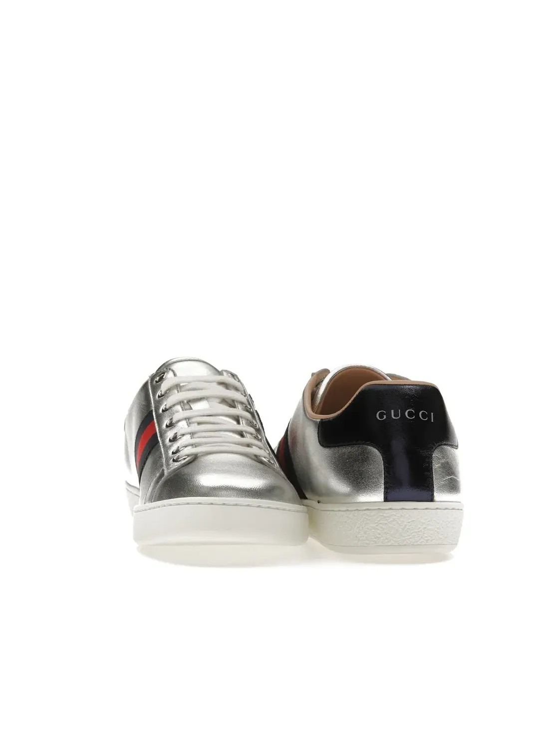 Кеды женские Gucci Ace с принтом Year of the Dog, серебристые — изображение 4 из 4, серебряный