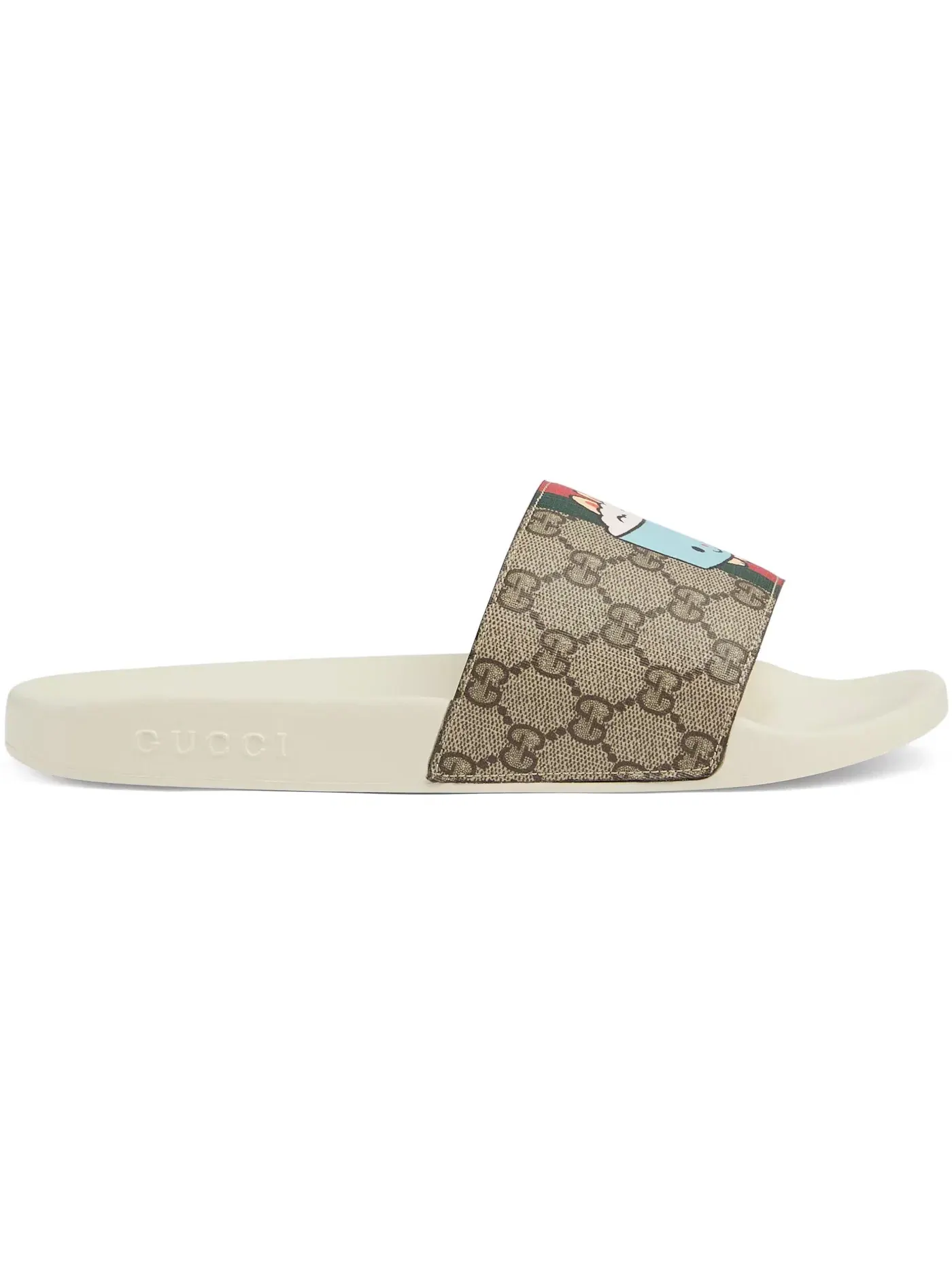 Мужские шлепанцы с принтом Gucci Animal Web Slides Gucci